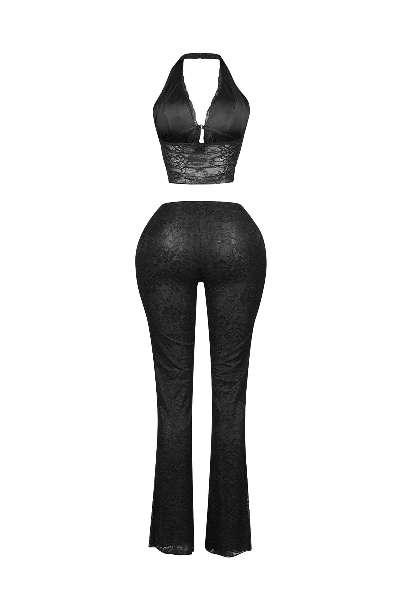 Backstage Lace Halter Top & Pants SET