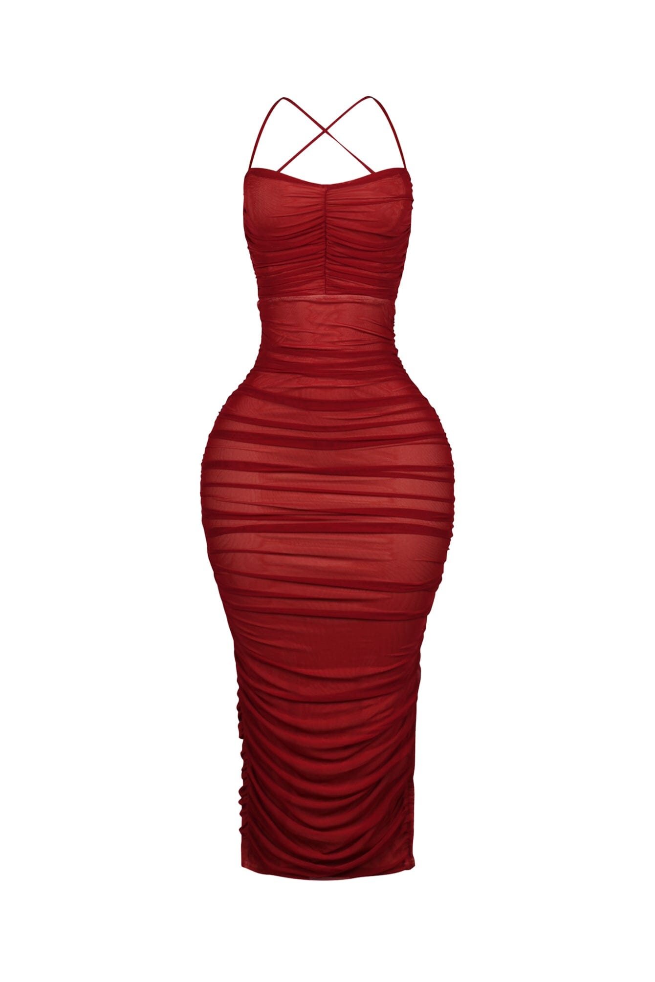 Body Talk Ruched Midi Dress