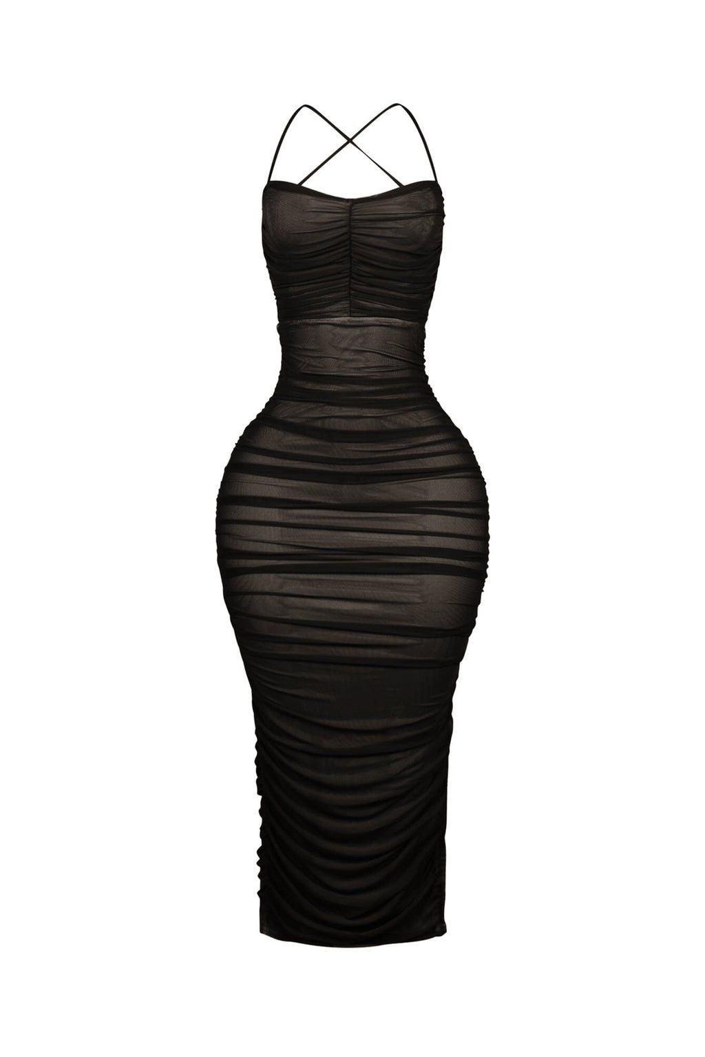 Body Talk Ruched Midi Dress