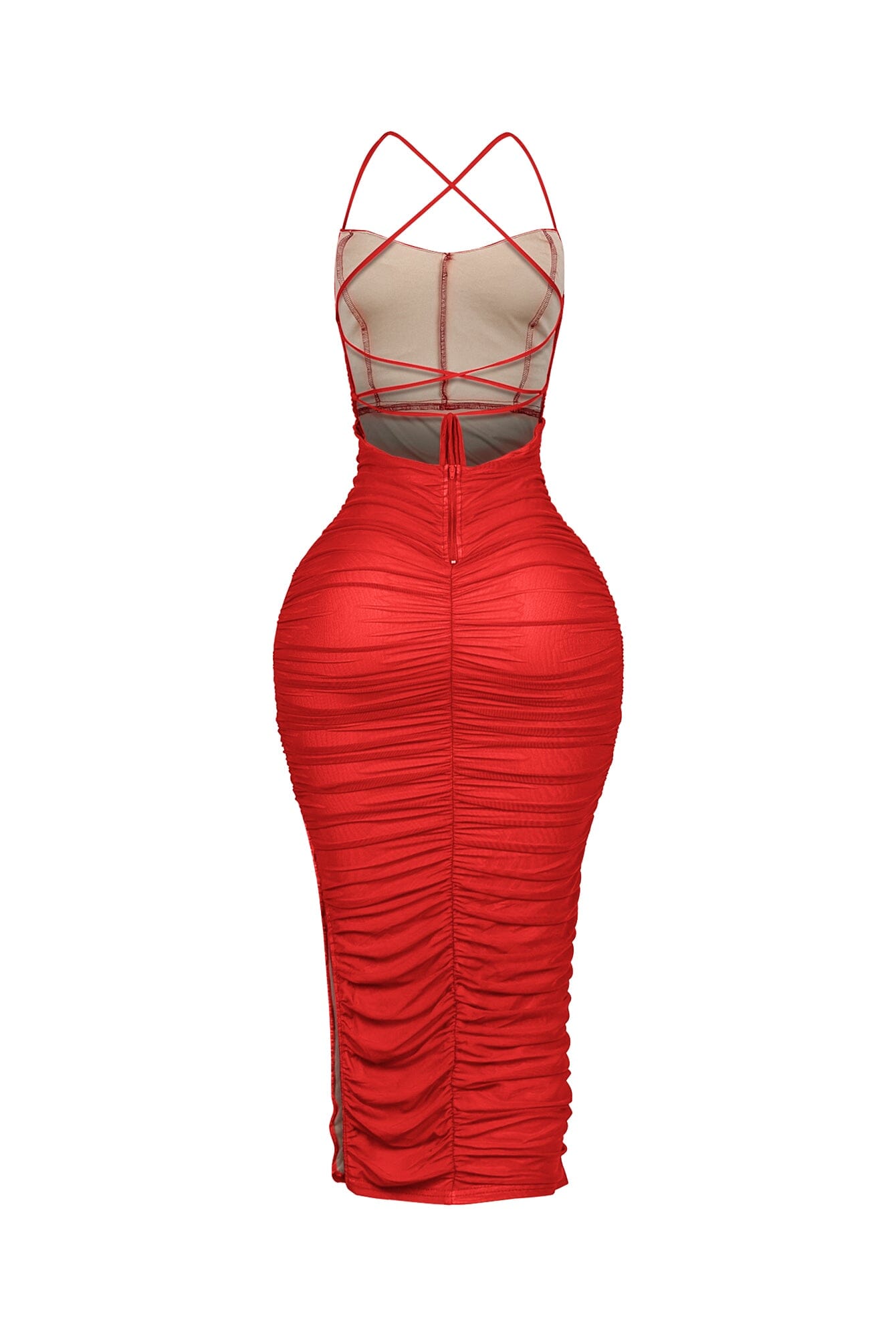 Body Talk Ruched Midi Dress