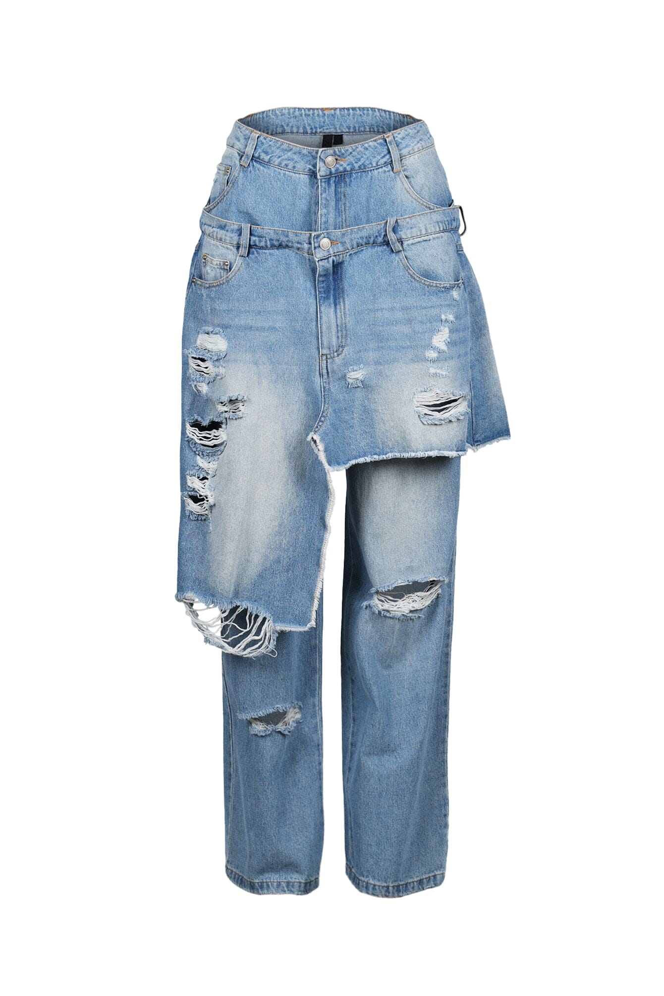 Overup Fray Denim Jeans