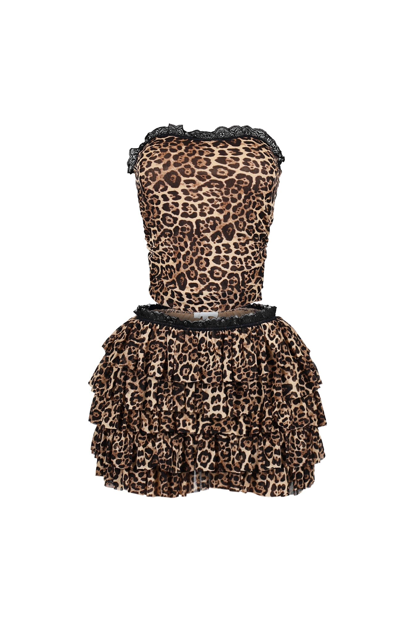 Instinct Leopard Mesh Top & Shorts SET