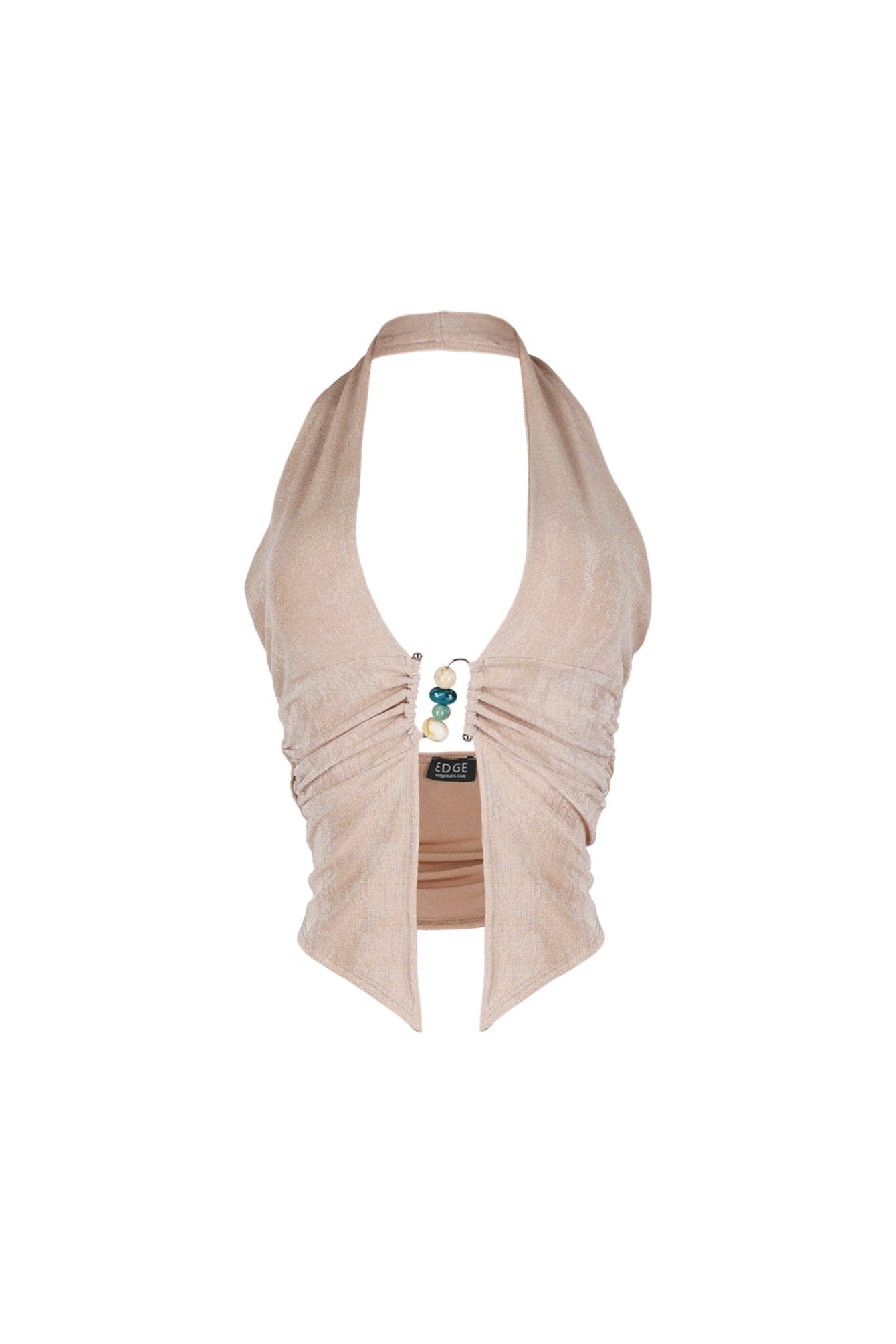 Goa Slinky Beaded Halter Top