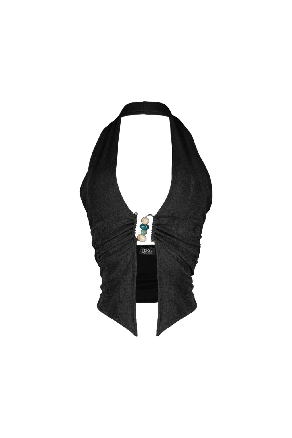 Goa Slinky Beaded Halter Top