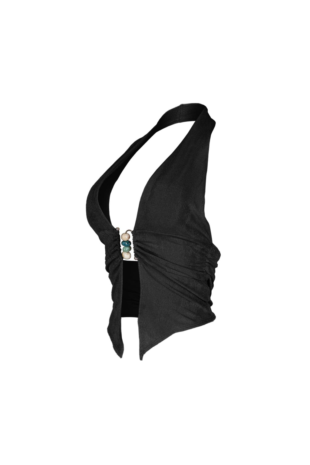 Goa Slinky Beaded Halter Top