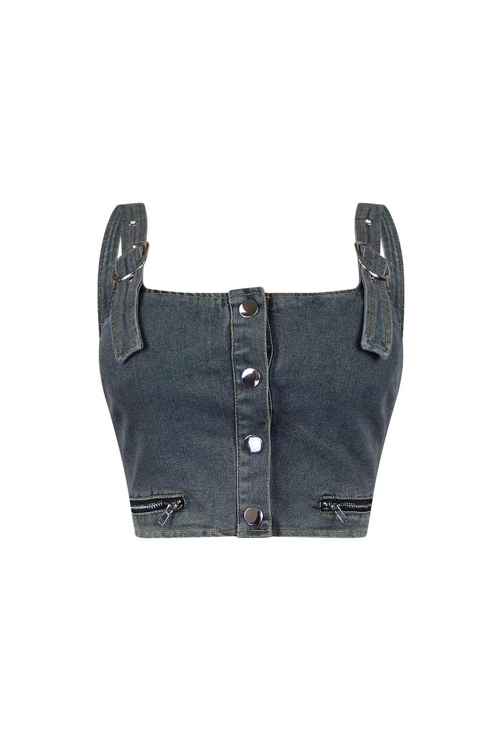 Deana Belted Straps Crop Top