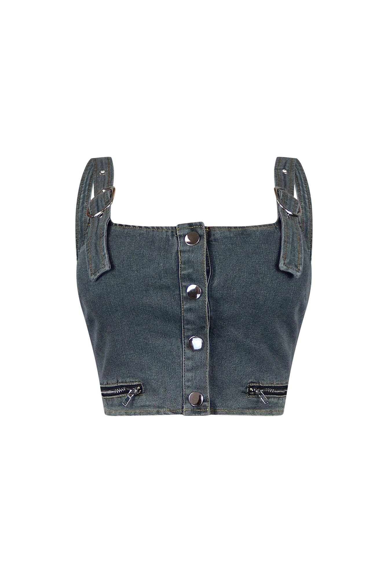 Deana Belted Straps Crop Top