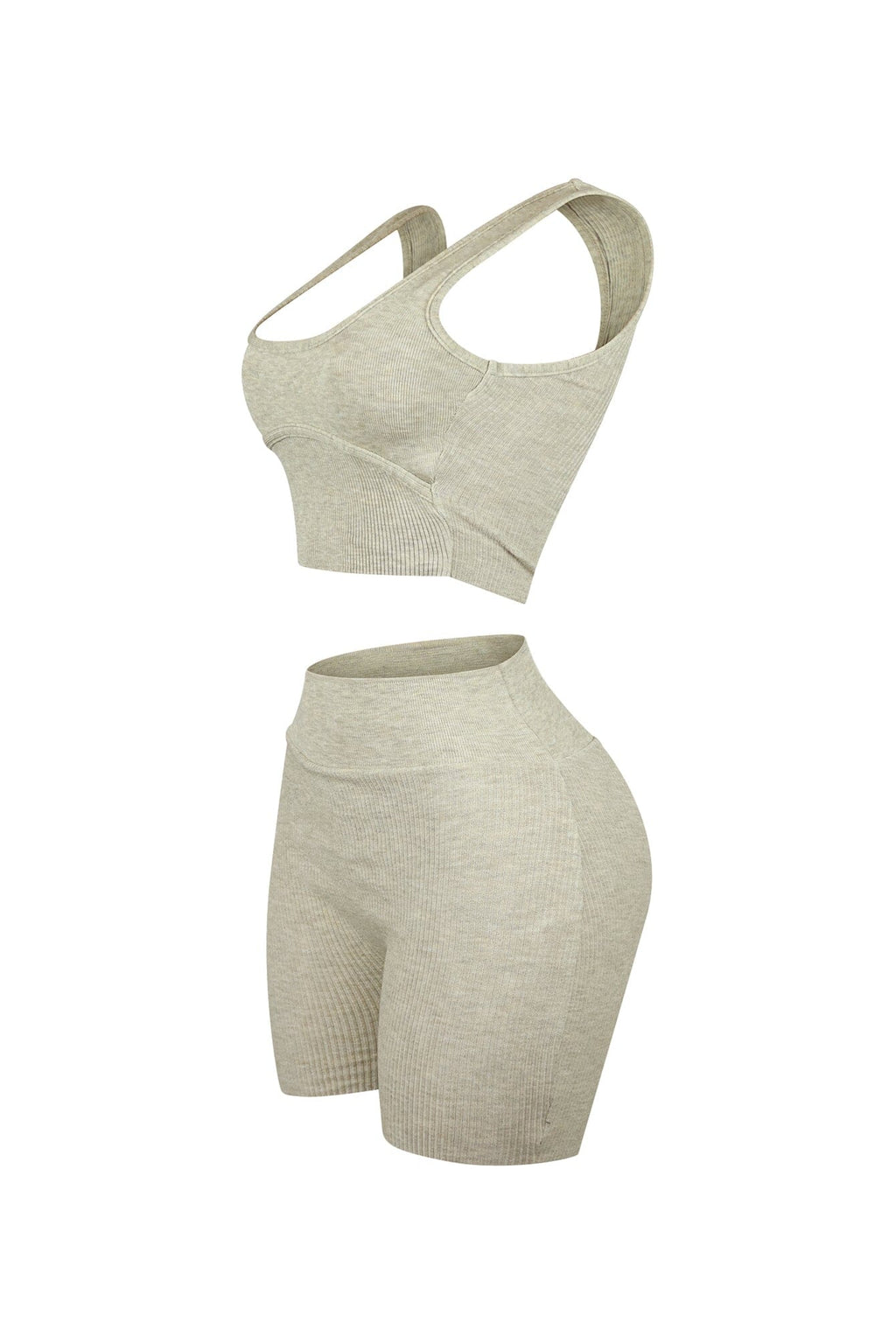 XO Ribbed Knit Tank Top & Shorts SET