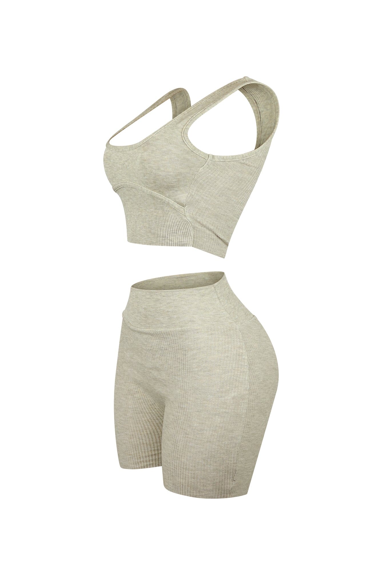 XO Ribbed Knit Tank Top & Shorts SET