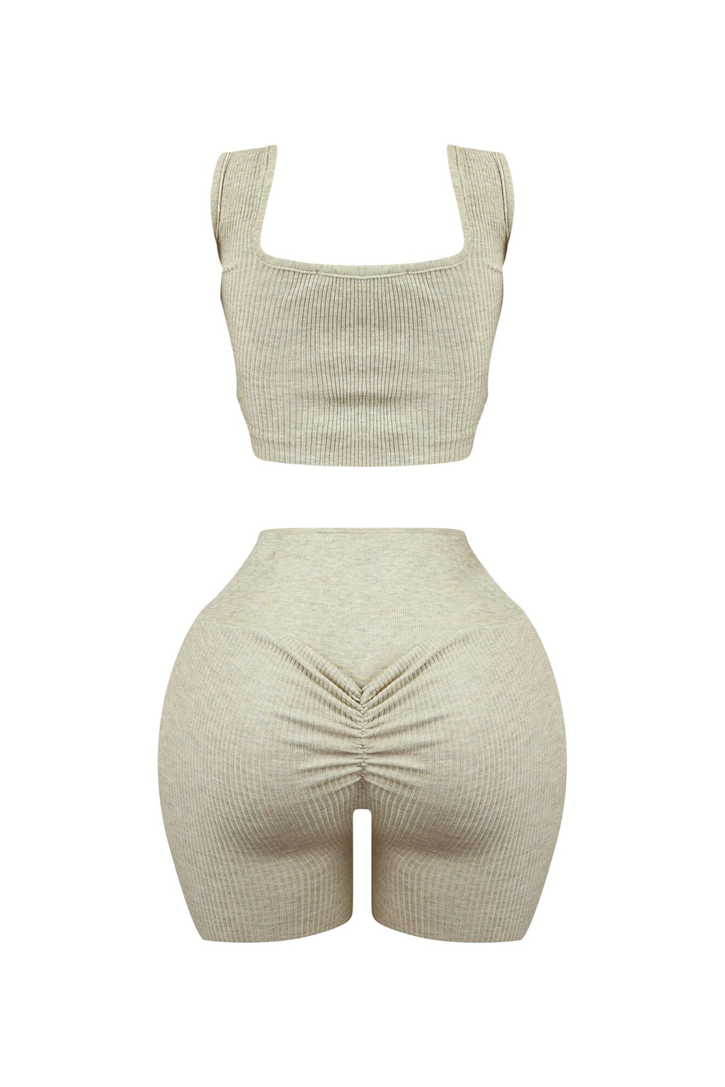 XO Ribbed Knit Tank Top & Shorts SET