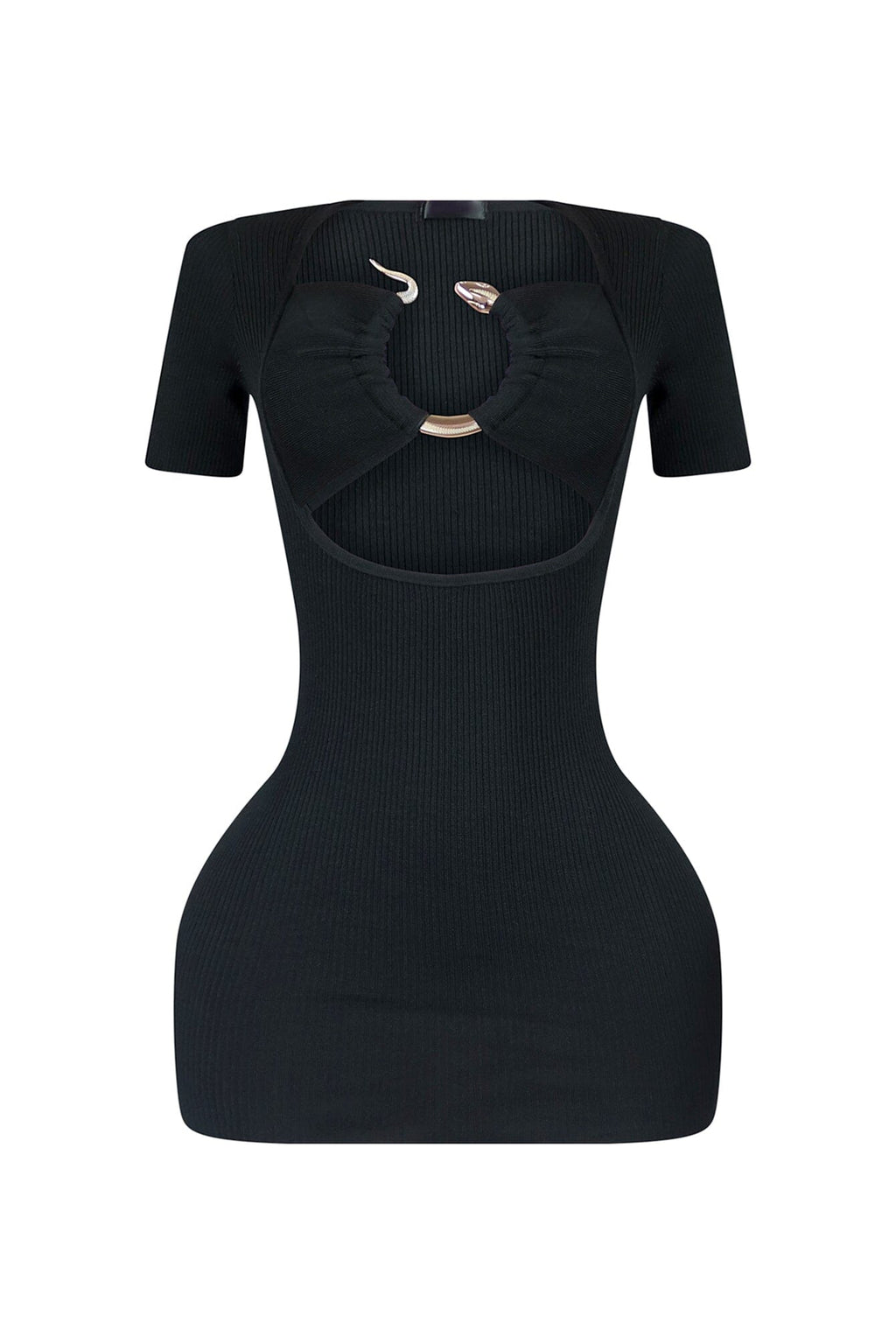 Slither Snake Trim Cut Out Mini Dress