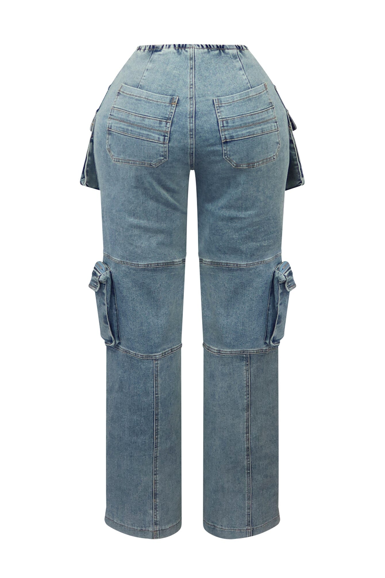 Beck Washed Denim Cargo Jeans