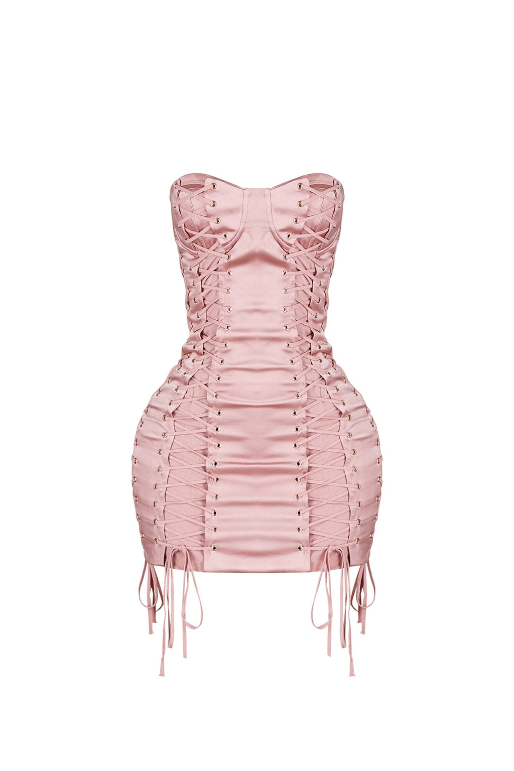 Sephora Satin Lace Up Mini Dress