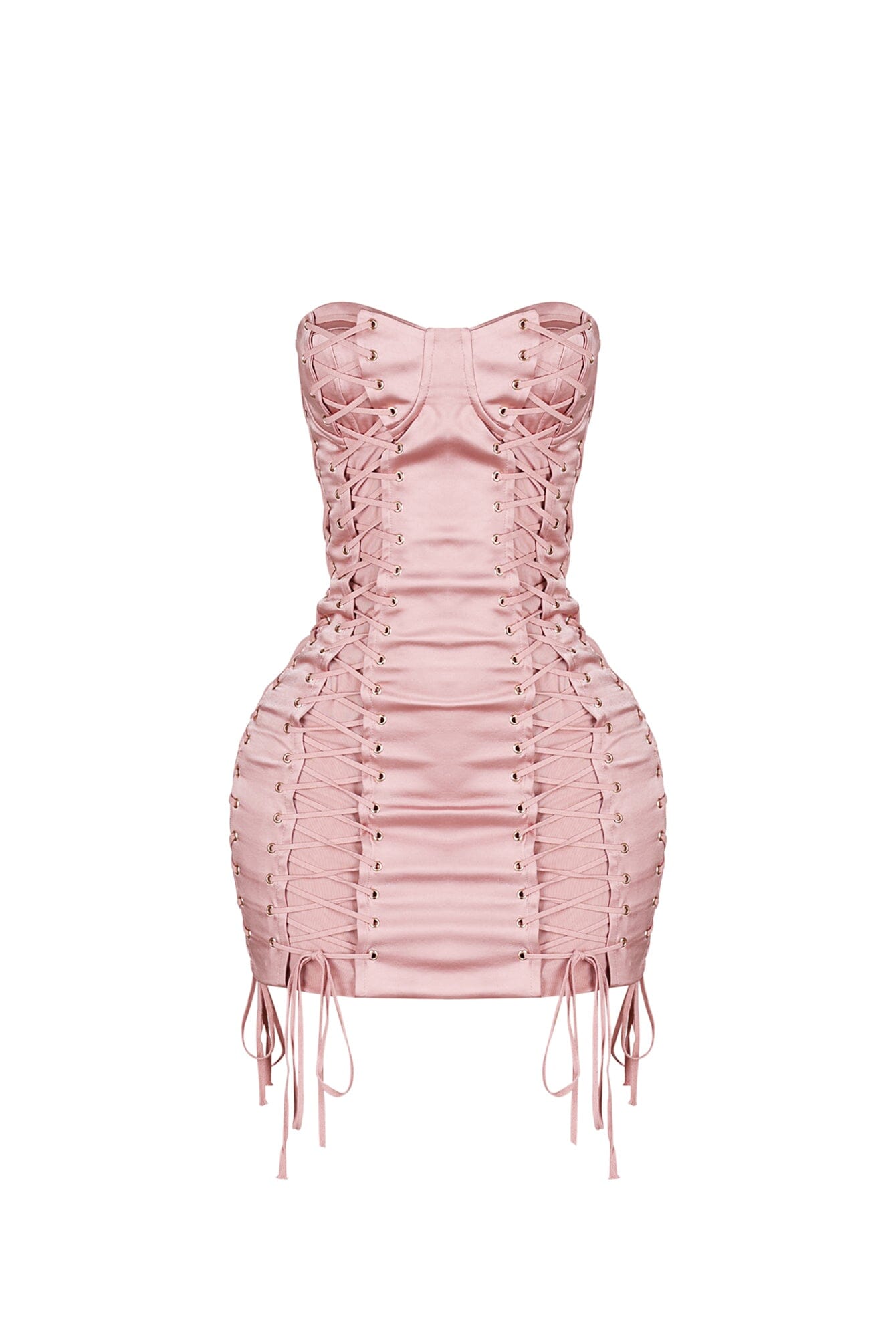 Sephora Satin Lace Up Mini Dress