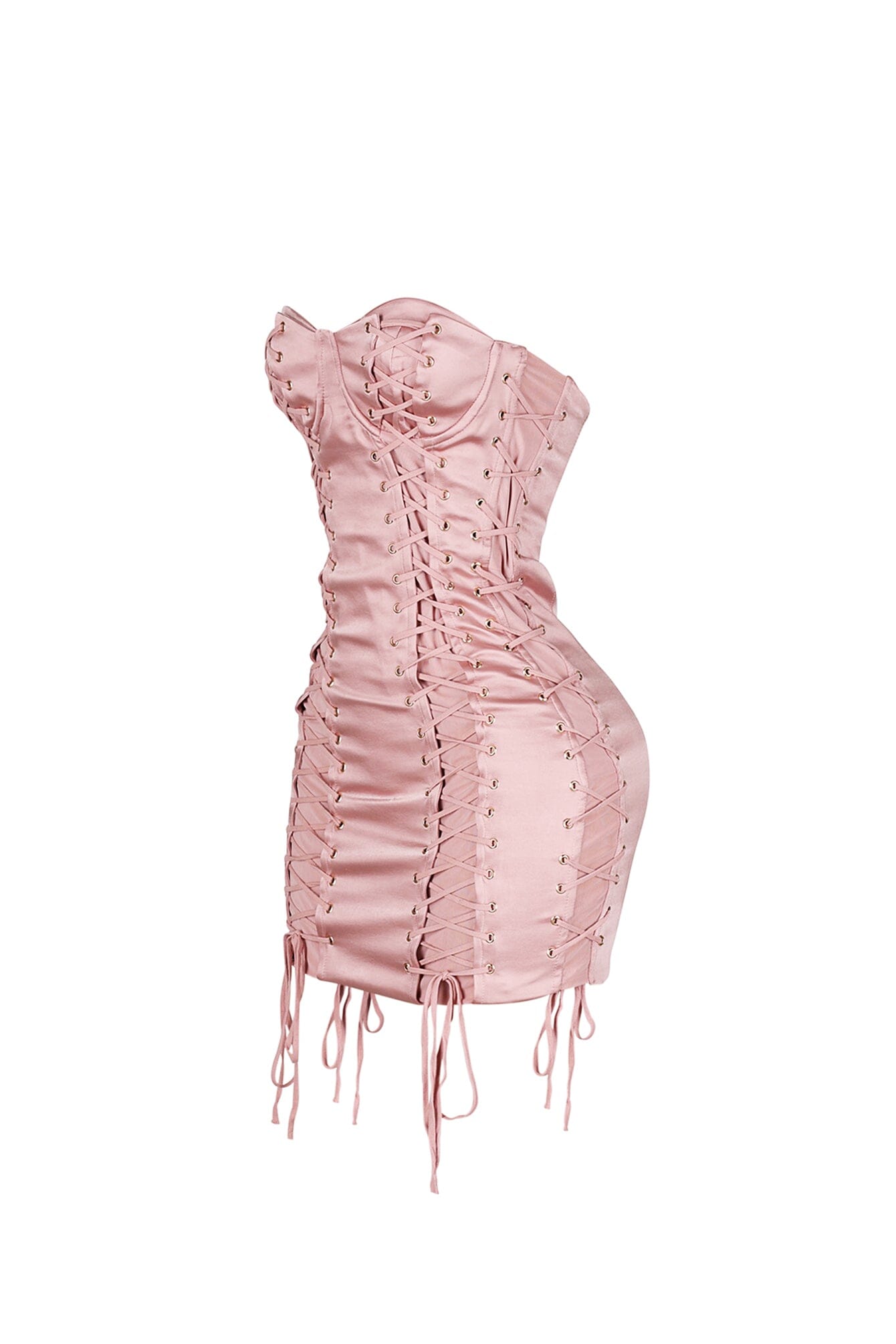 Sephora Satin Lace Up Mini Dress