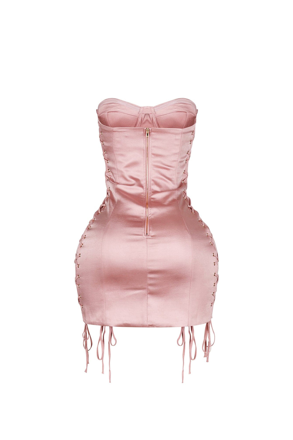 Sephora Satin Lace Up Mini Dress