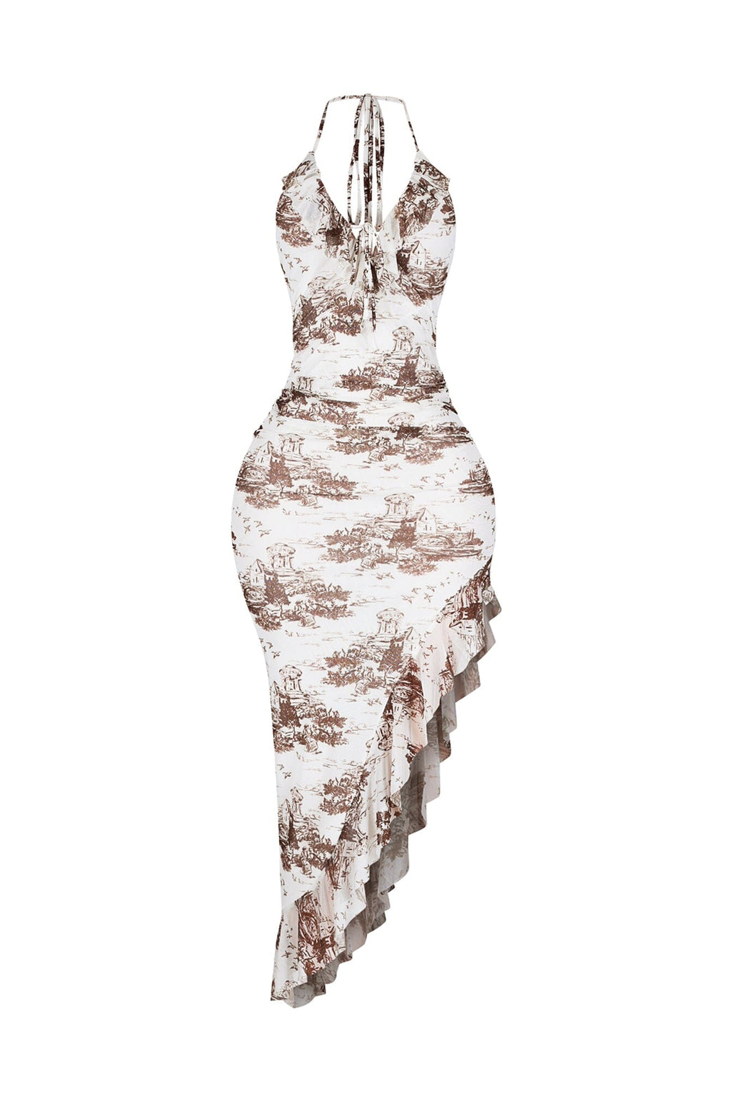 Seabreeze Mesh Ruffle Midi Dress