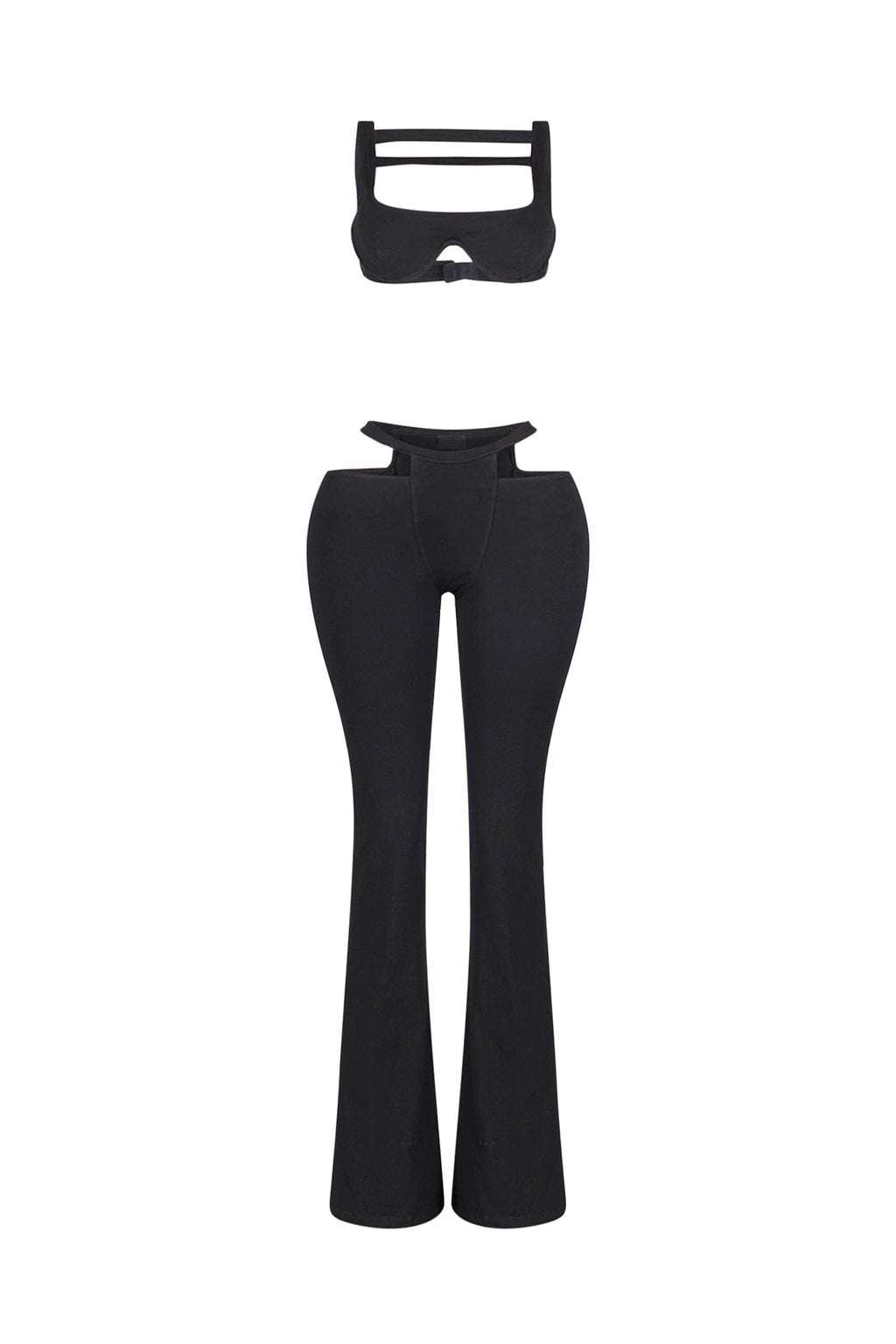 Armored Strappy Crop Top & Pants SET