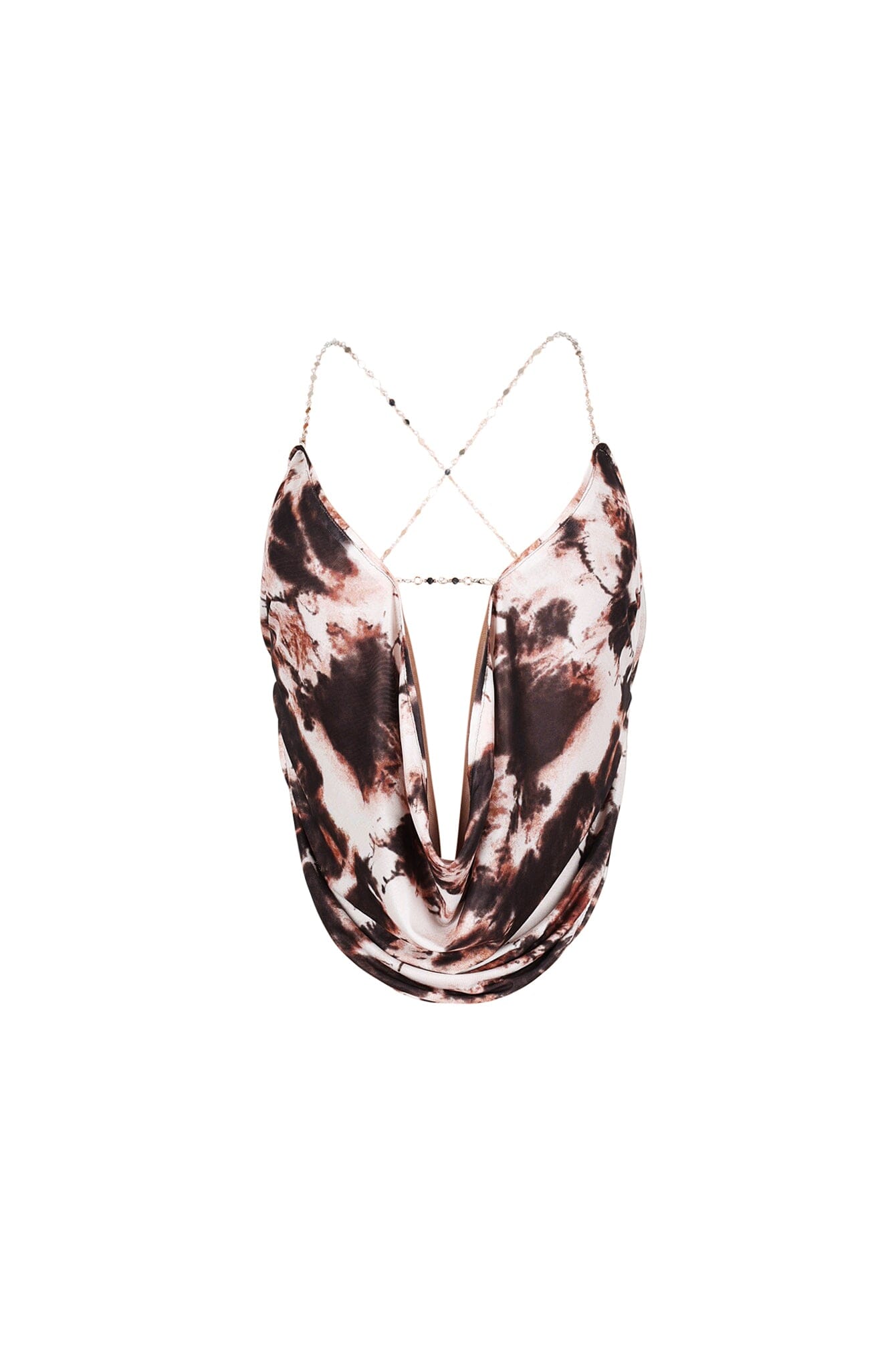 Mesh Meets Chain Halter Top