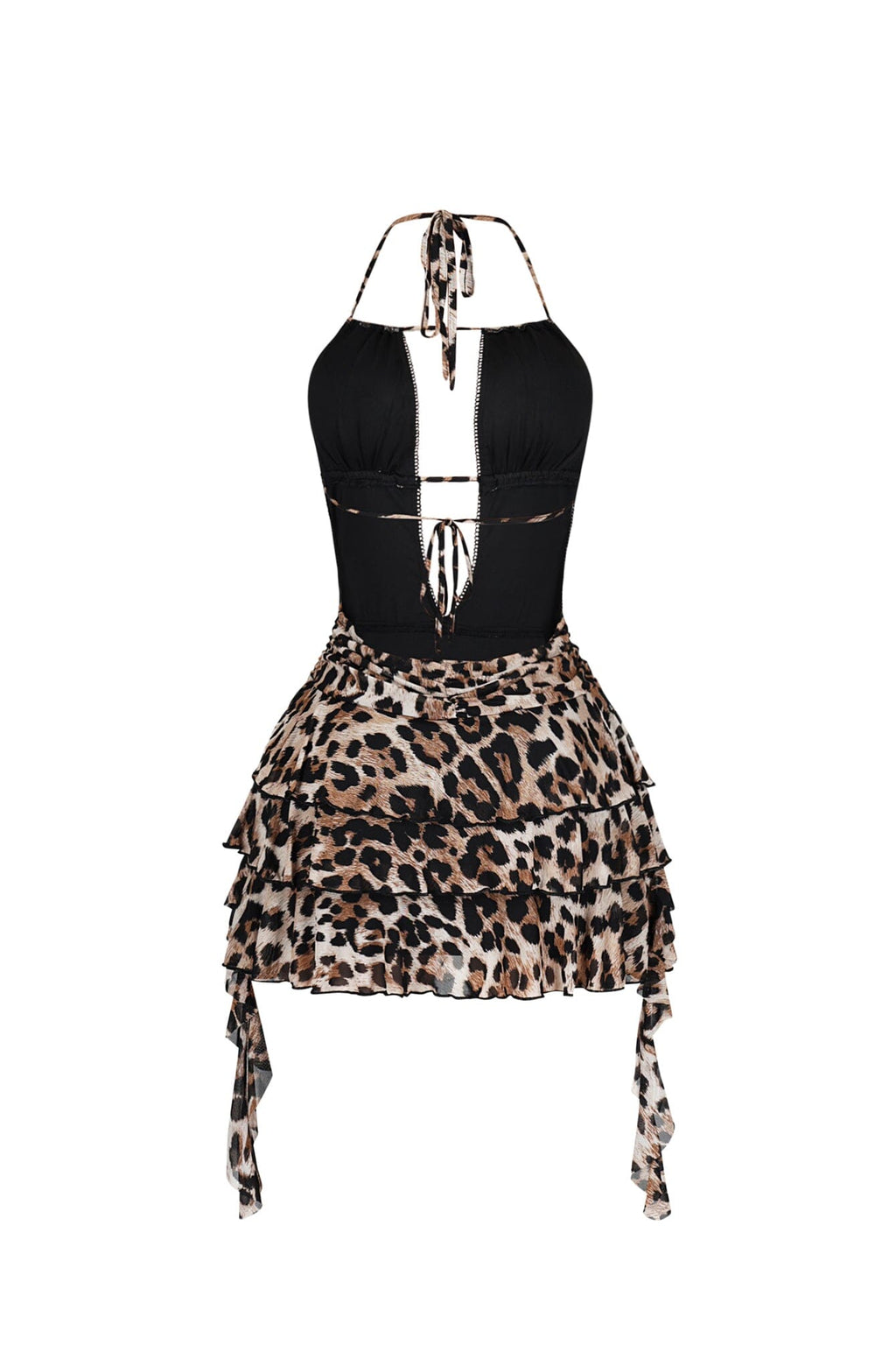 Bambi Pounce Halter Mini Dress