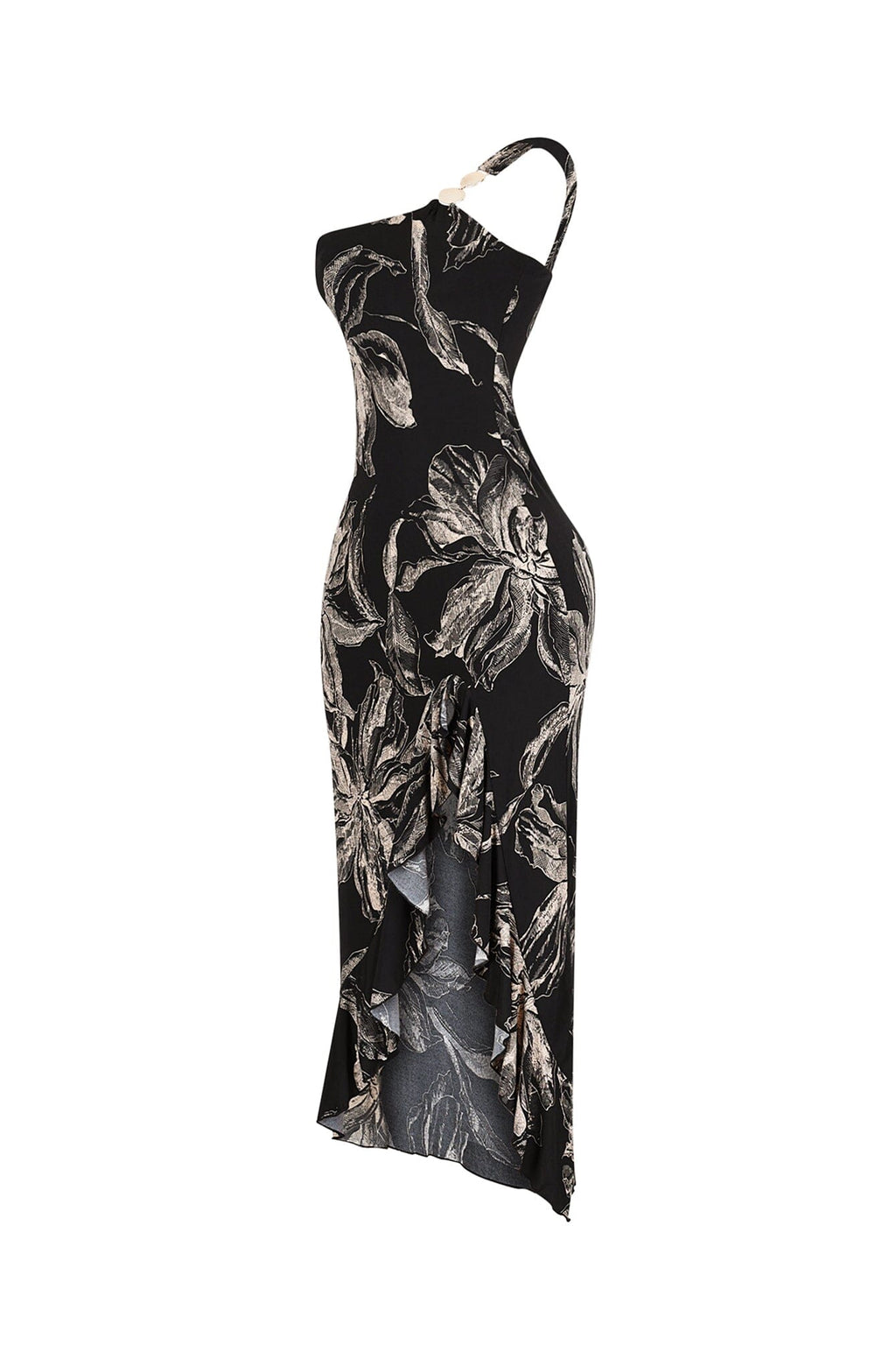 Flarecut One Shoulder Midi Dress