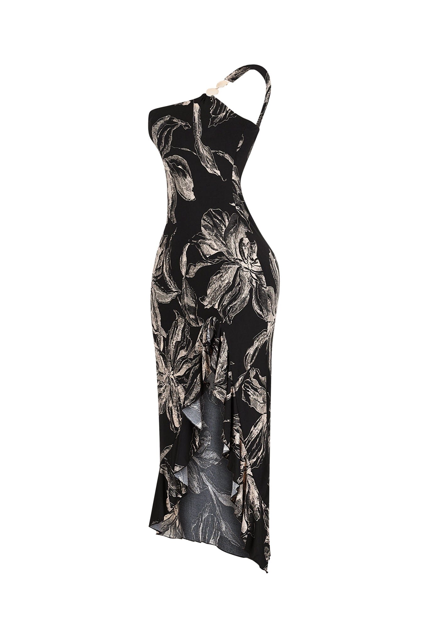 Flarecut One Shoulder Midi Dress