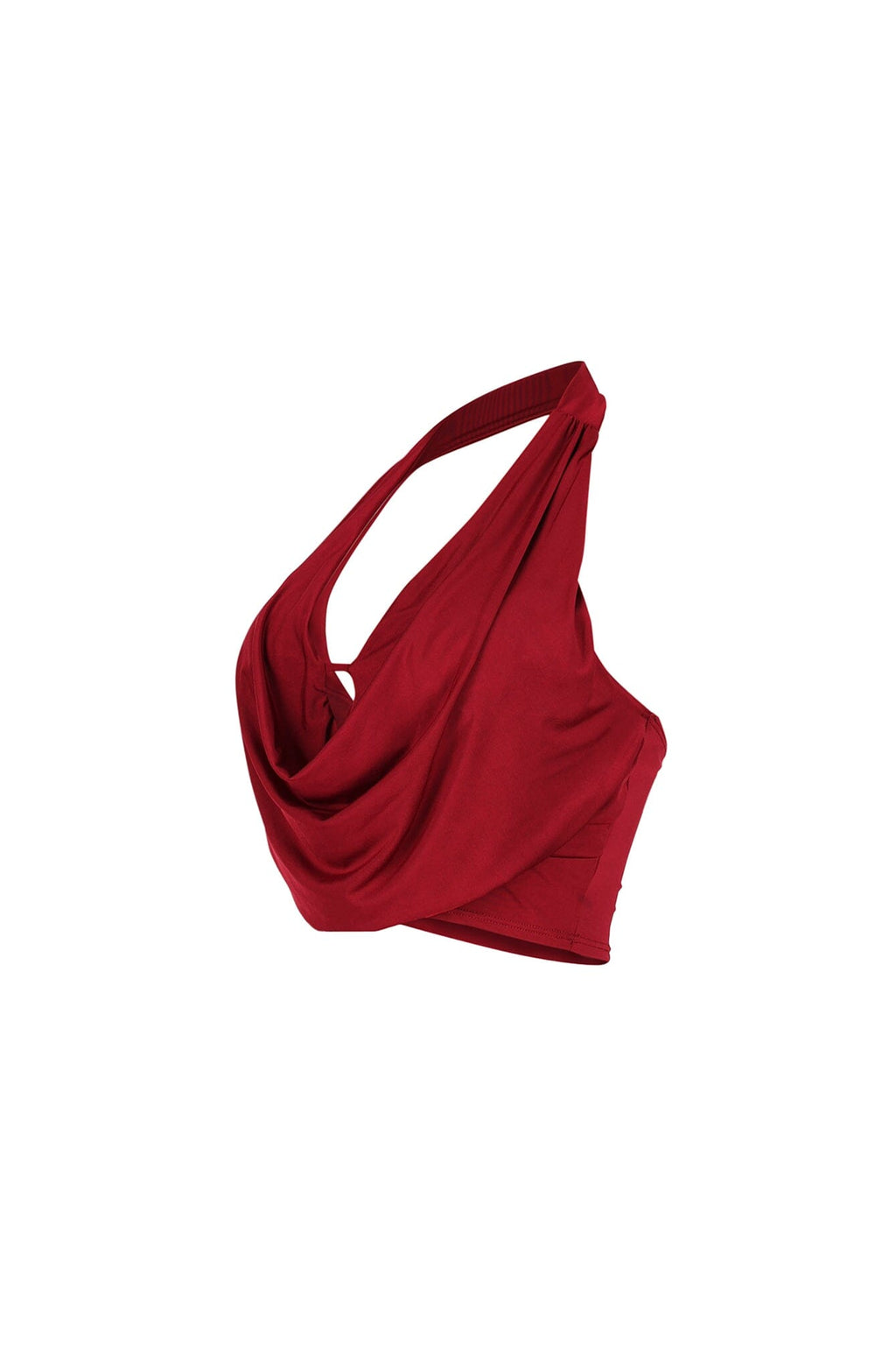 Lightweight Cowl Neck Crop Top