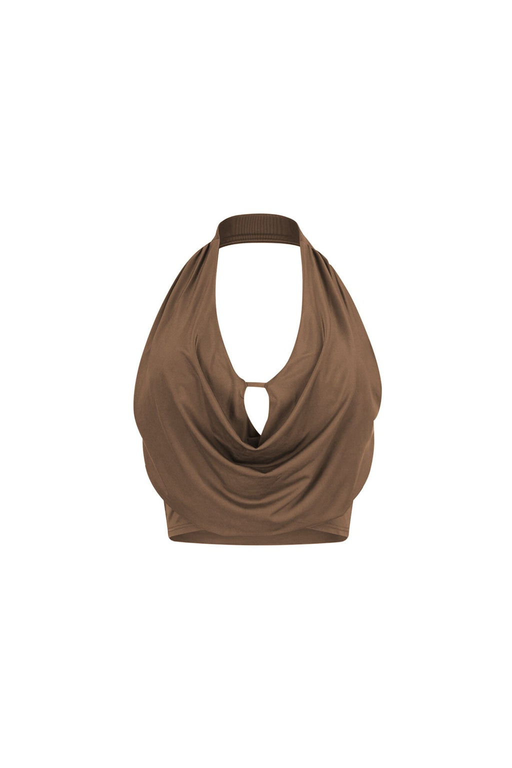 Lightweight Cowl Neck Crop Top