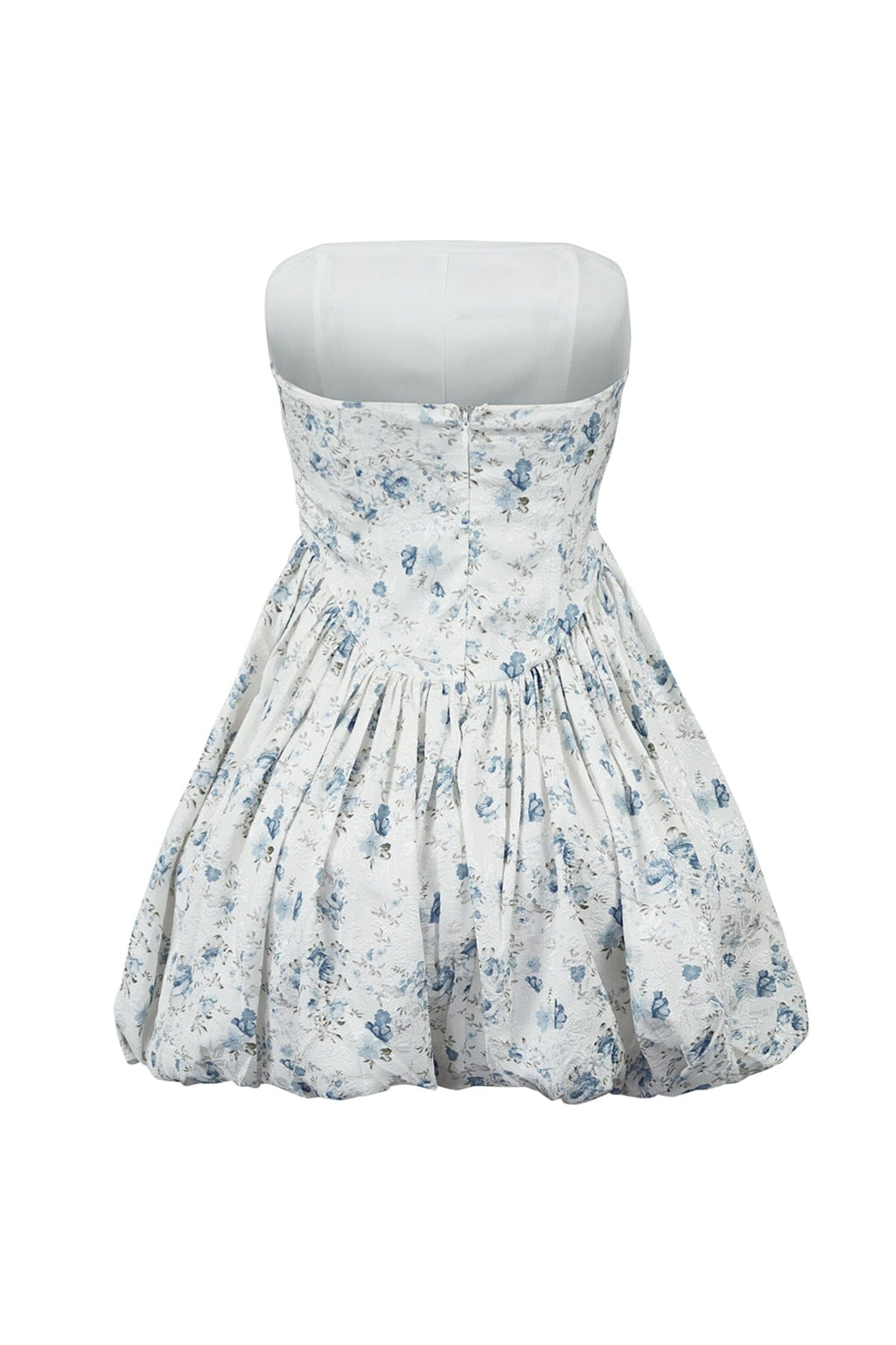 Zinnia Print Corset Bubble Tube Mini Dress