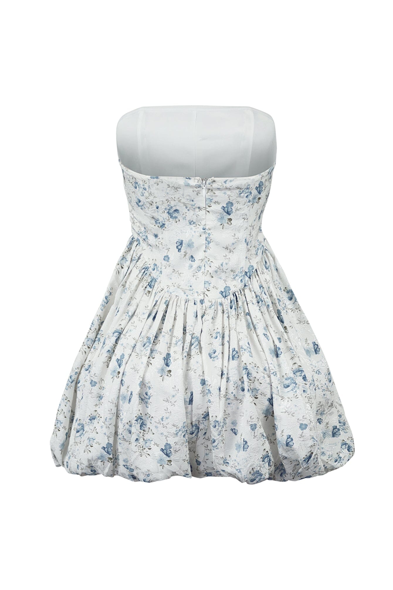 Zinnia Print Corset Bubble Tube Mini Dress