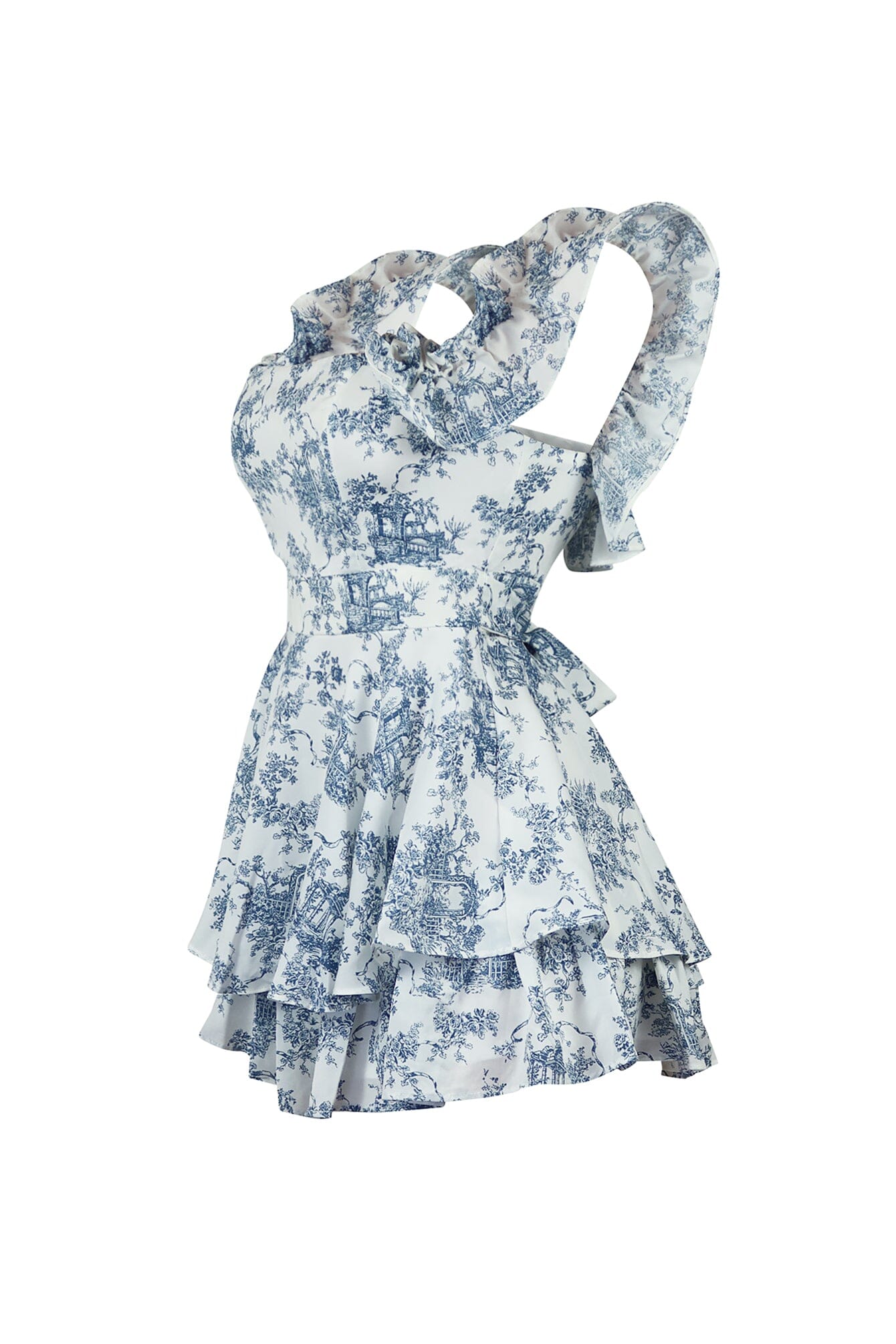 Sophia Print Off Shoulder Woven Ruffled Romper