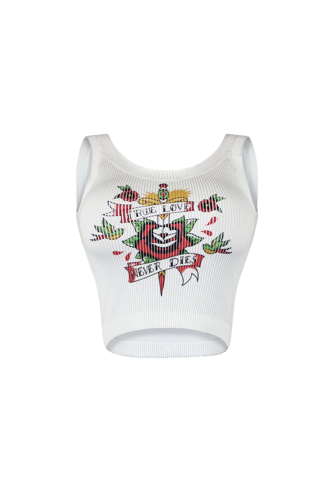 True Love Ribbed Graphic Tank Top