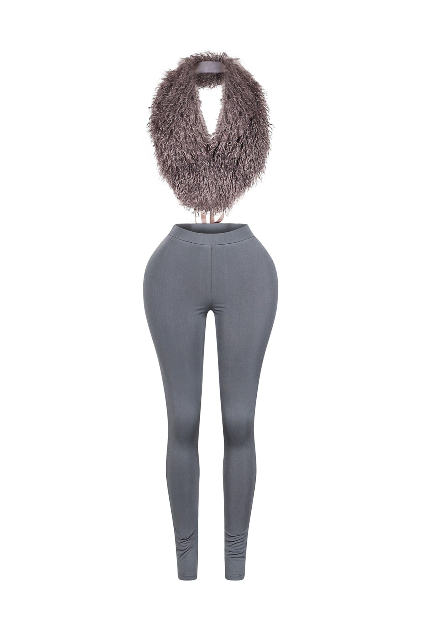 Furista Fur Halter Vest & Leggings SET