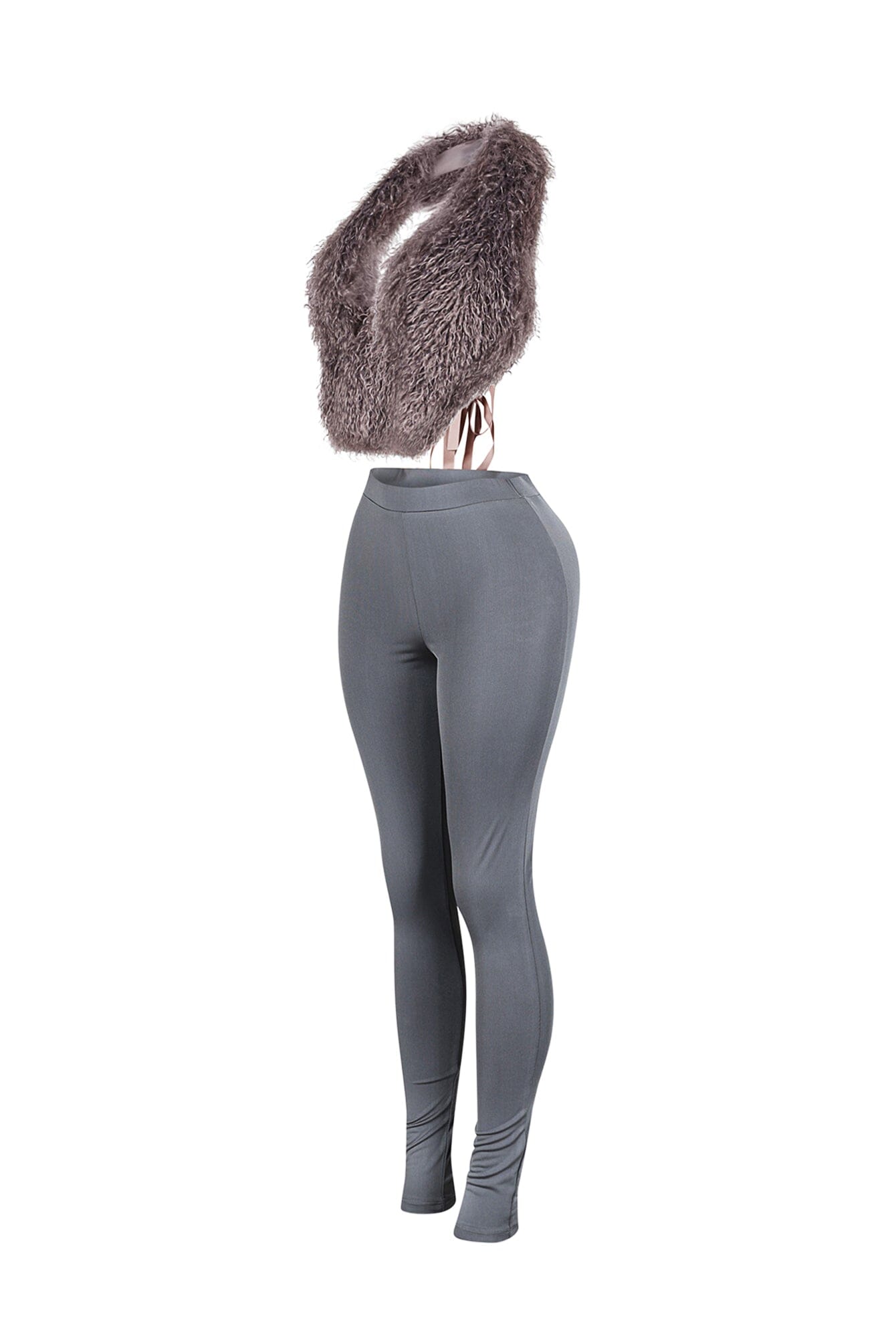 Furista Fur Halter Vest & Leggings SET
