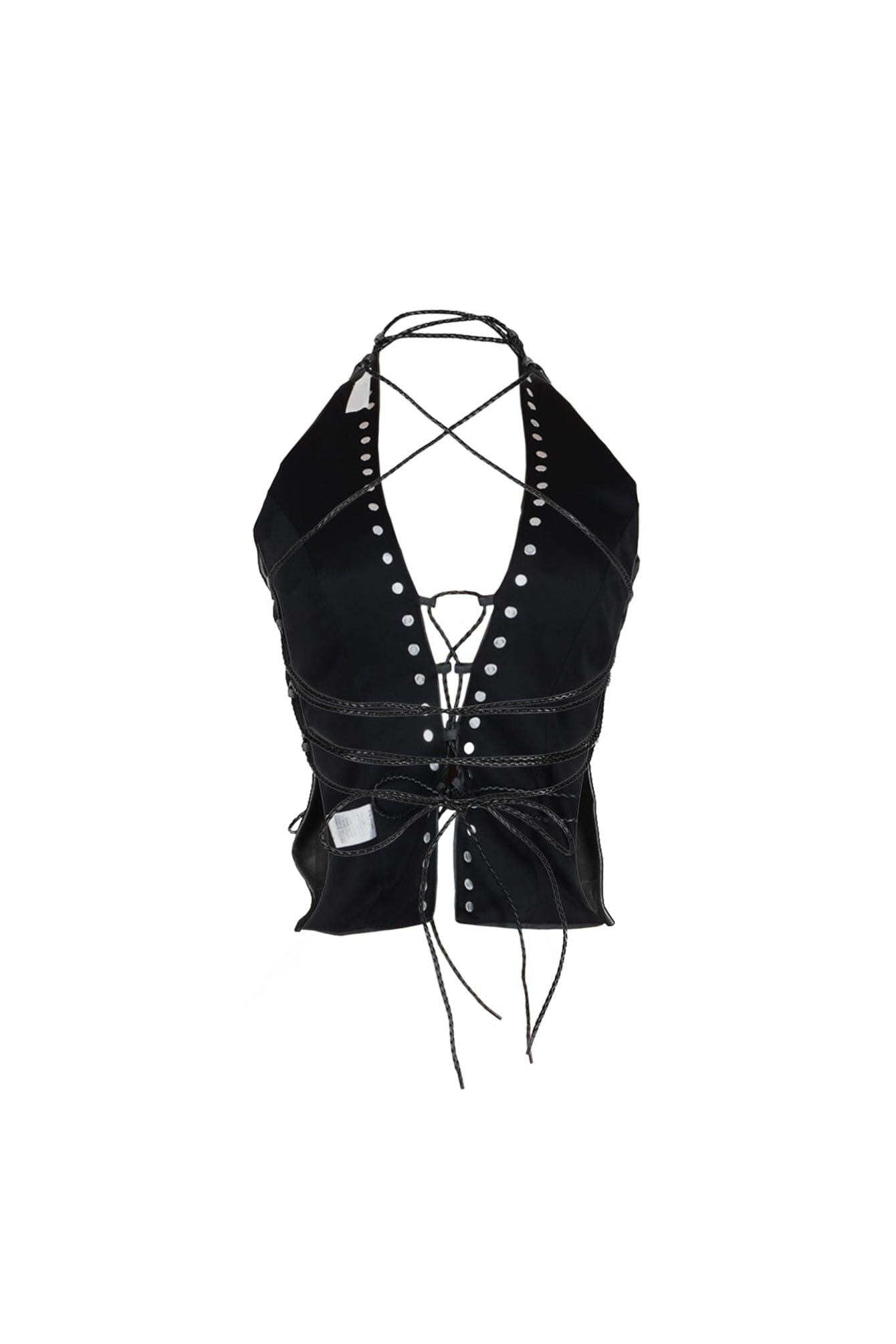 Ride On Leather Halter Top