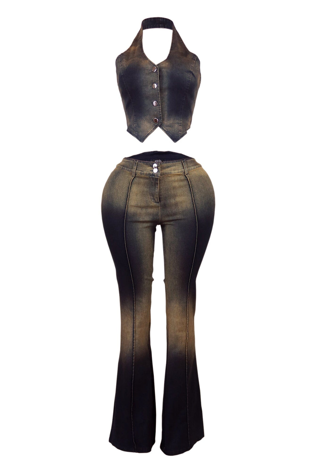 The Wayside Vintage Halter Top & Bottom SET