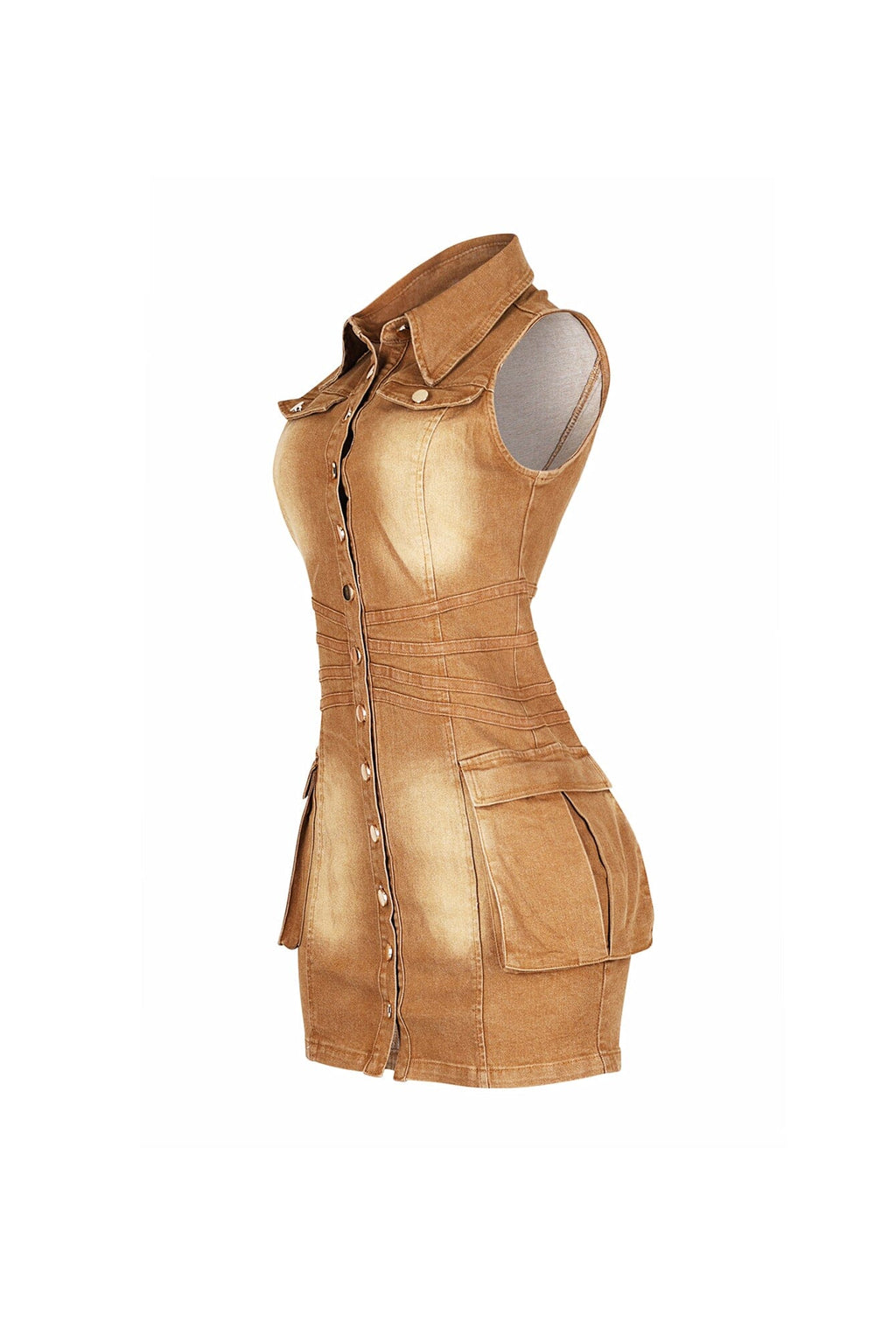 Rivetline Denim Button Dress