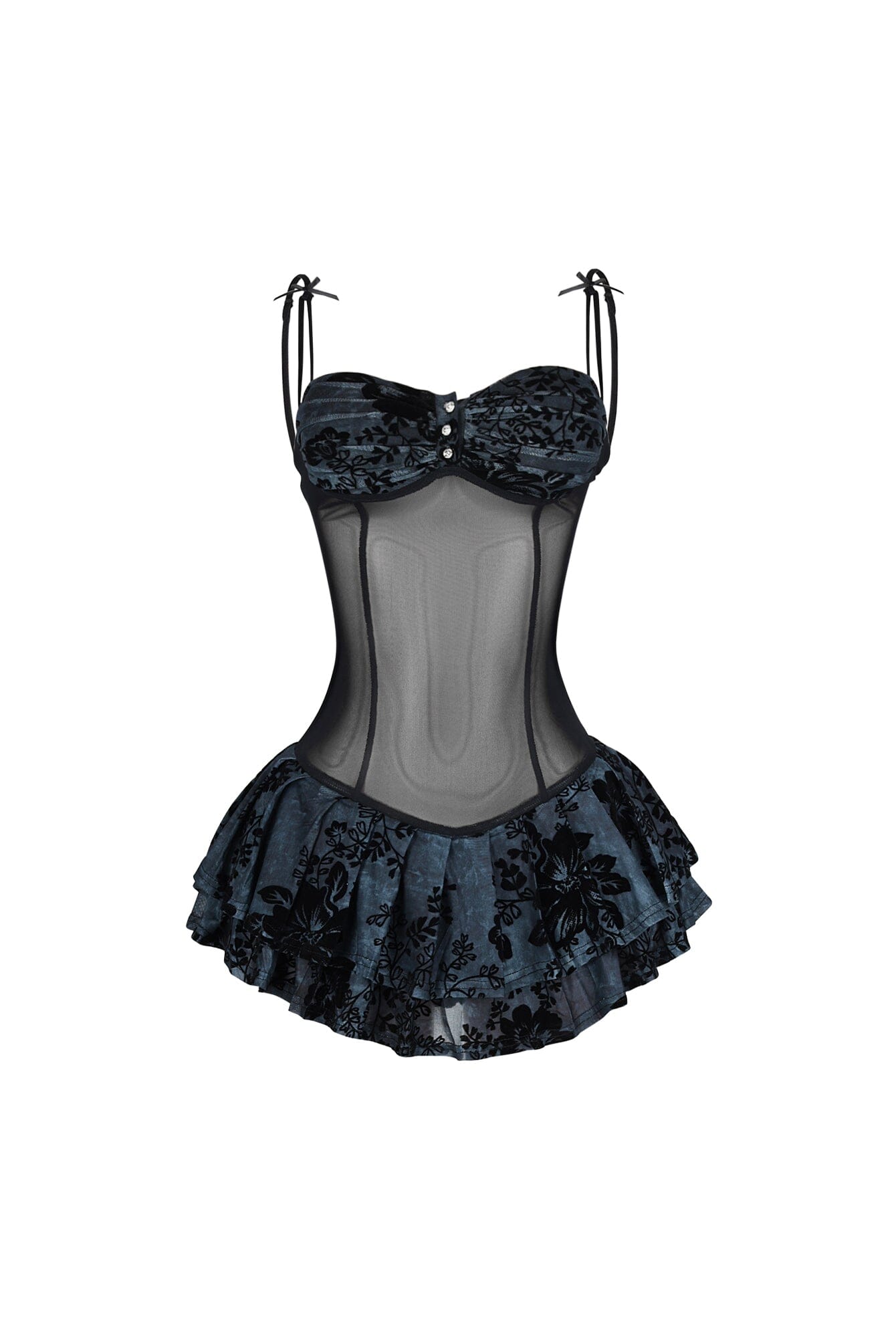 Velvet Touch Bustier Mini Dress