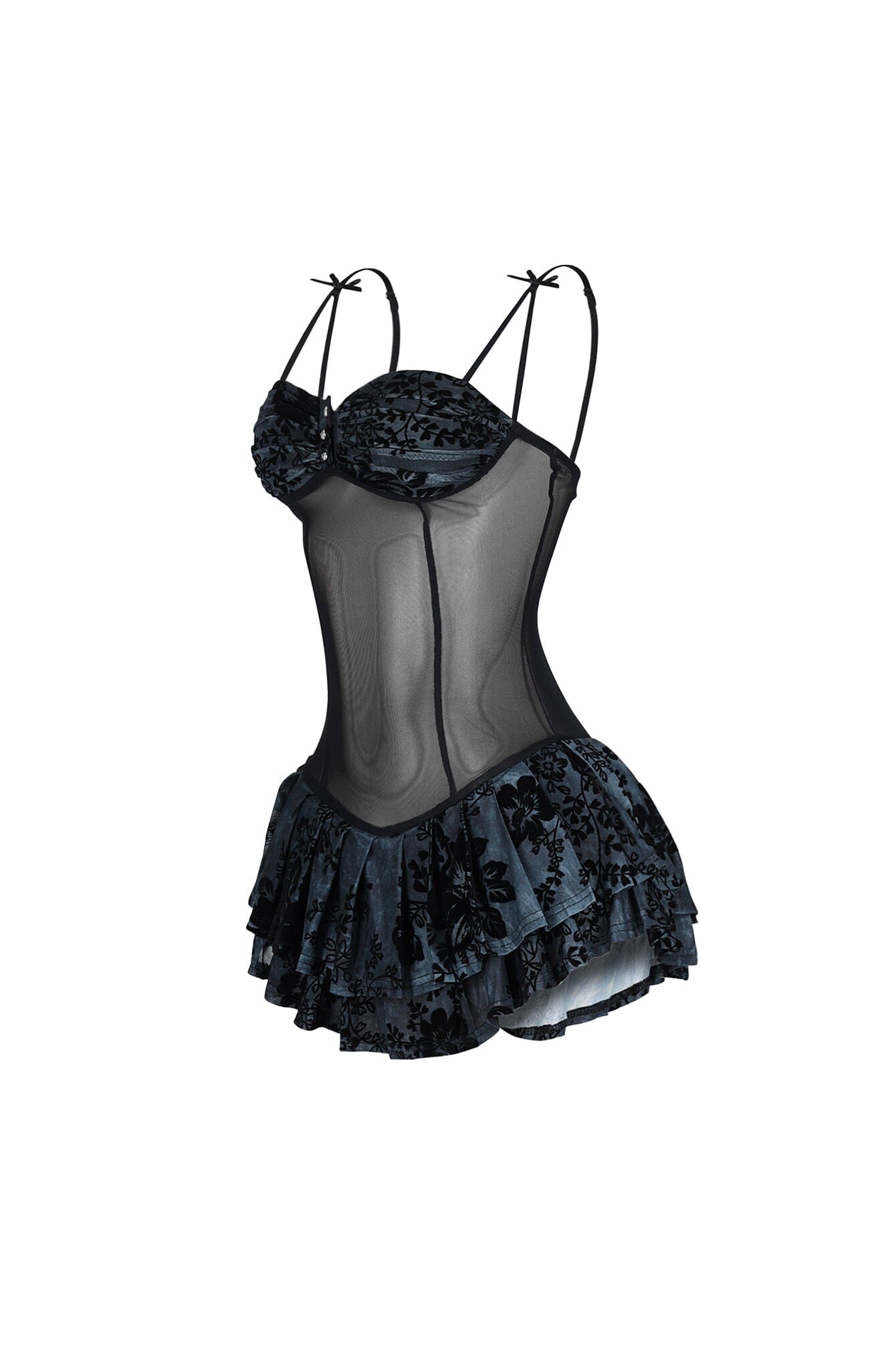 Velvet Touch Bustier Mini Dress