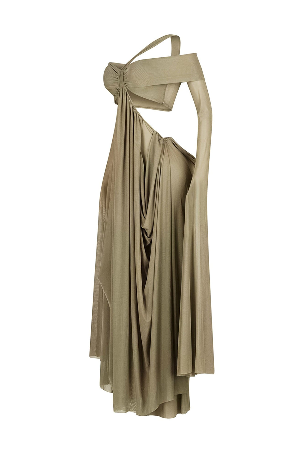 Wrap Me Slow Mesh Maxi Dress