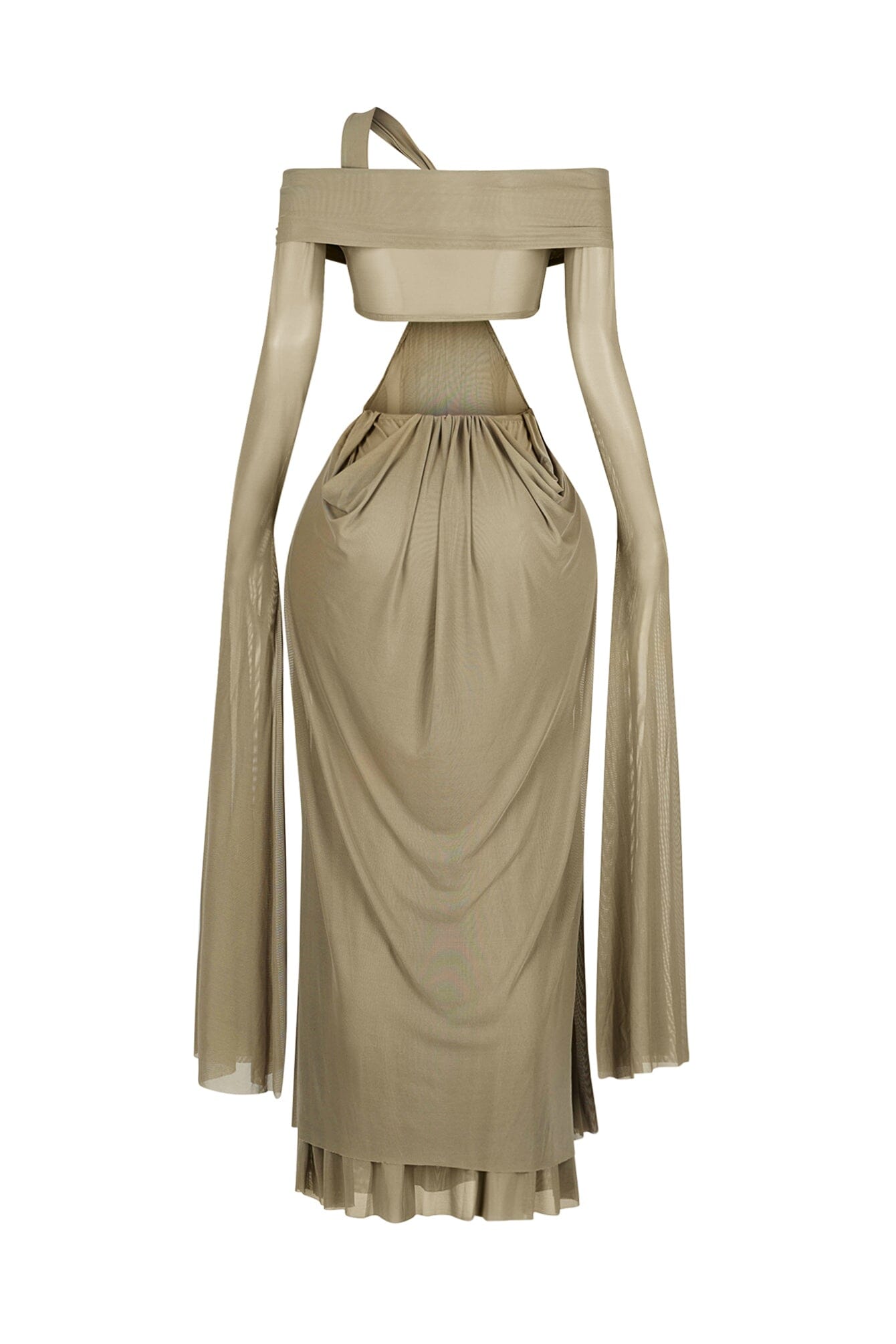 Wrap Me Slow Mesh Maxi Dress