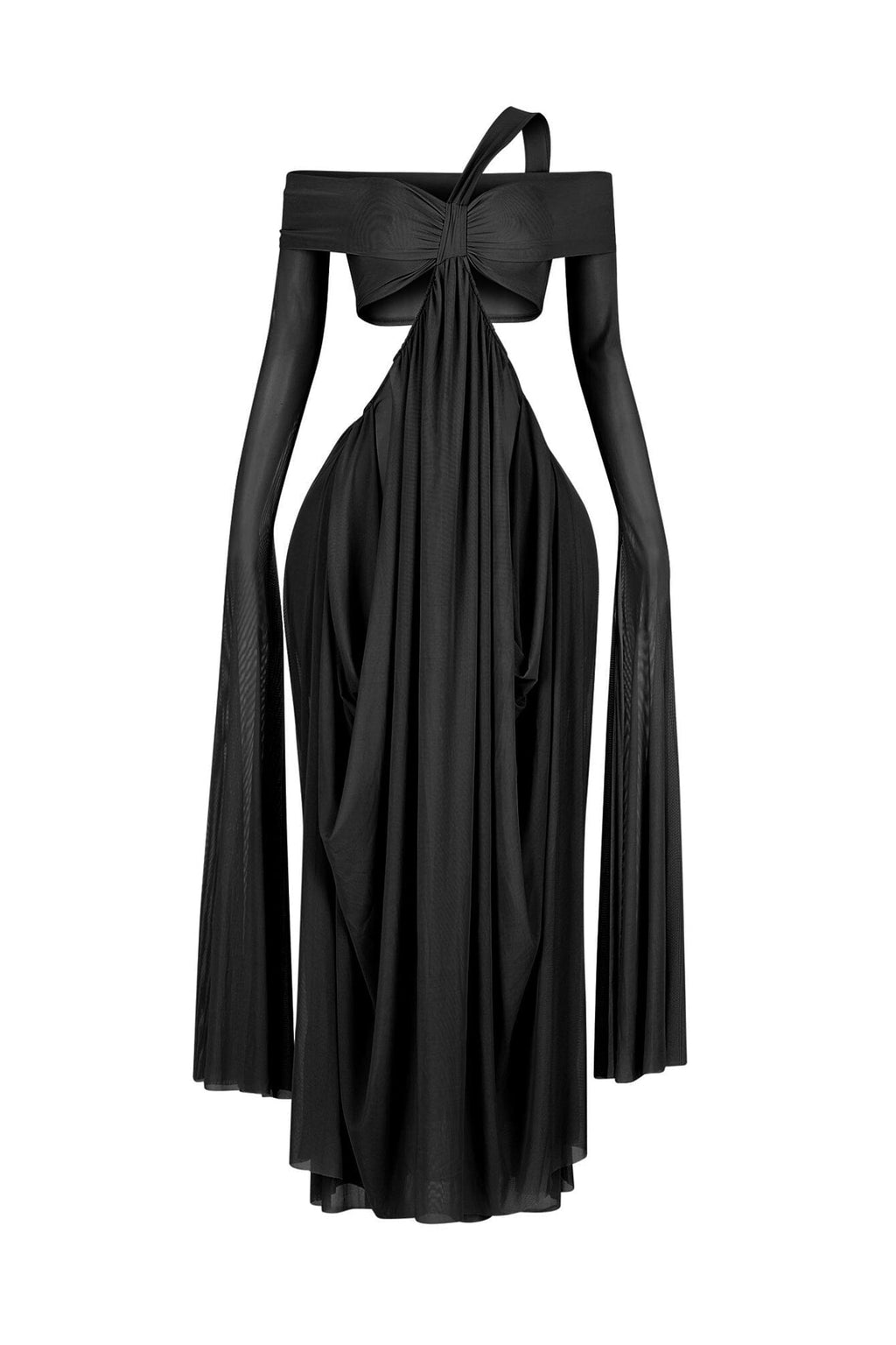 Wrap Me Slow Mesh Maxi Dress