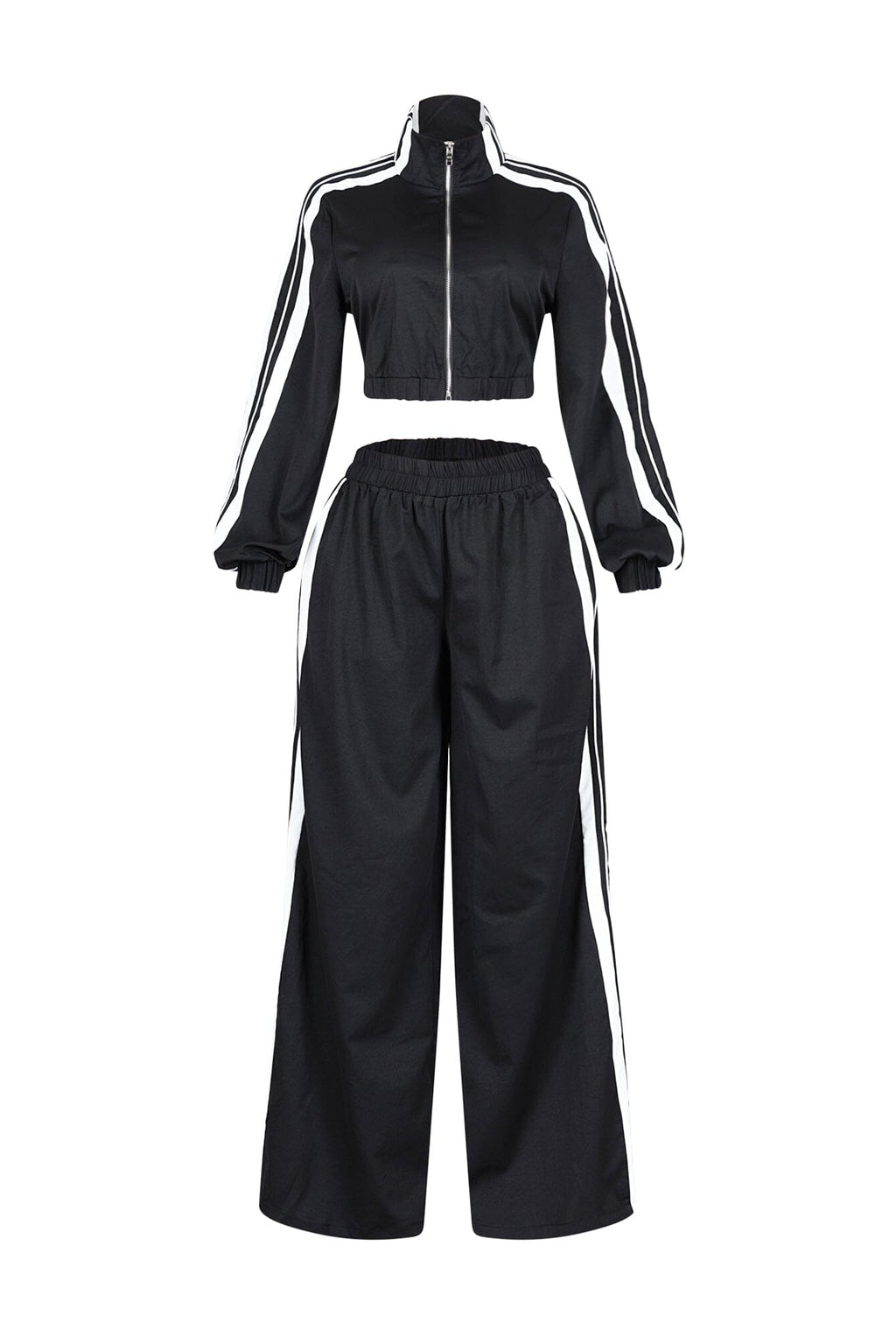 Side Motion Striped Jacket & Pants SET