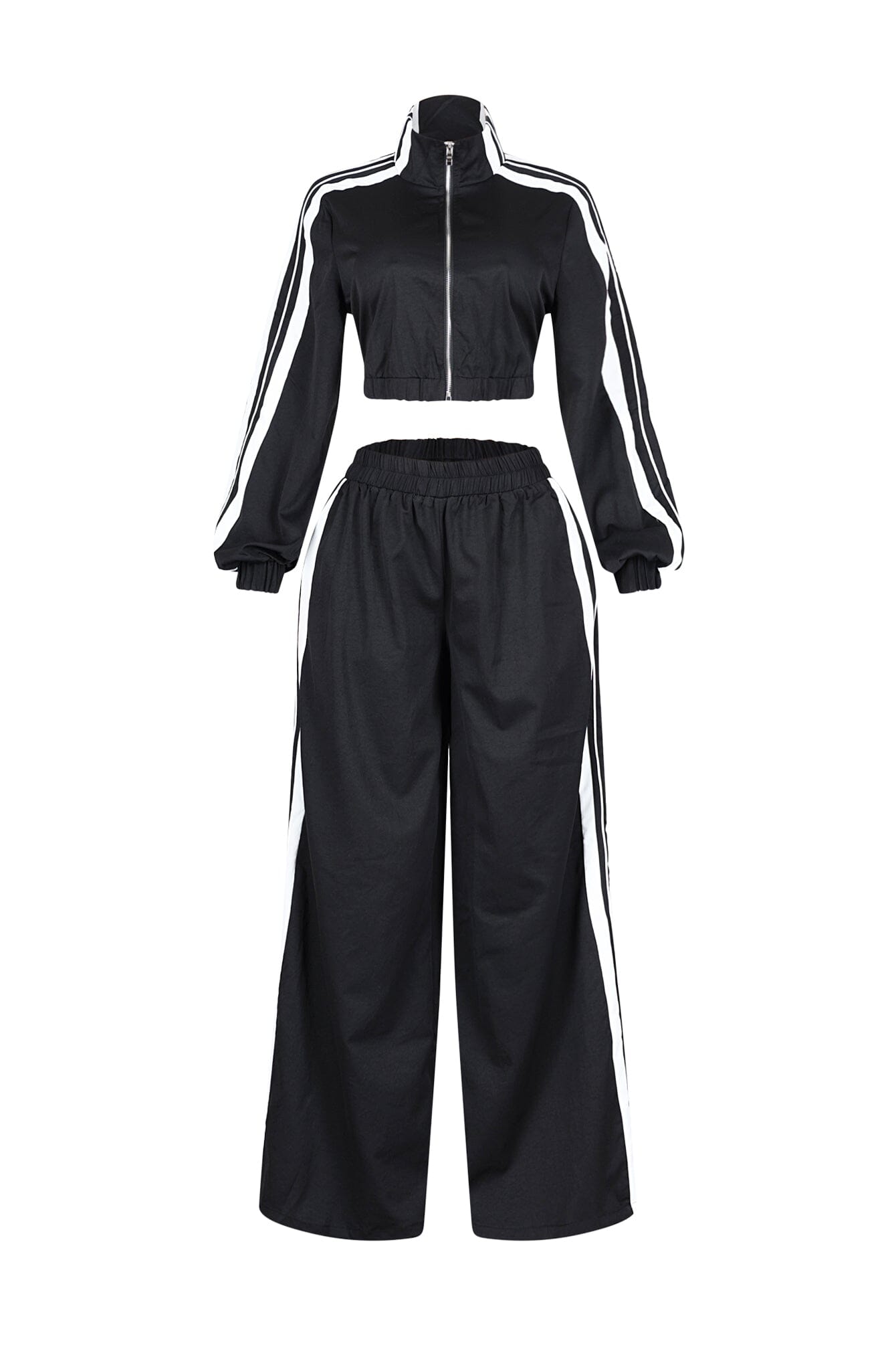 Side Motion Striped Jacket & Pants SET