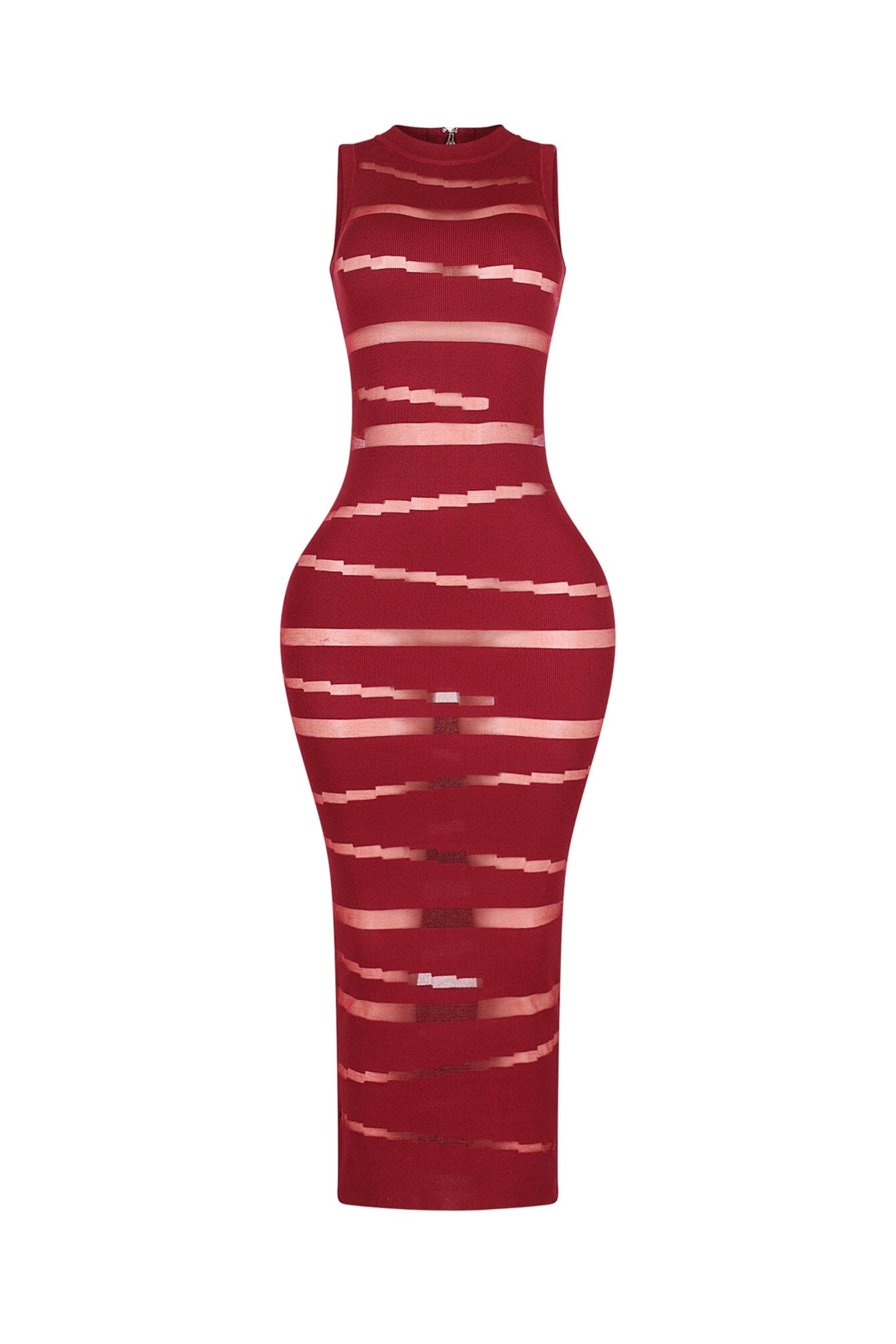 Obsidian Mesh Knit Contrast Dress