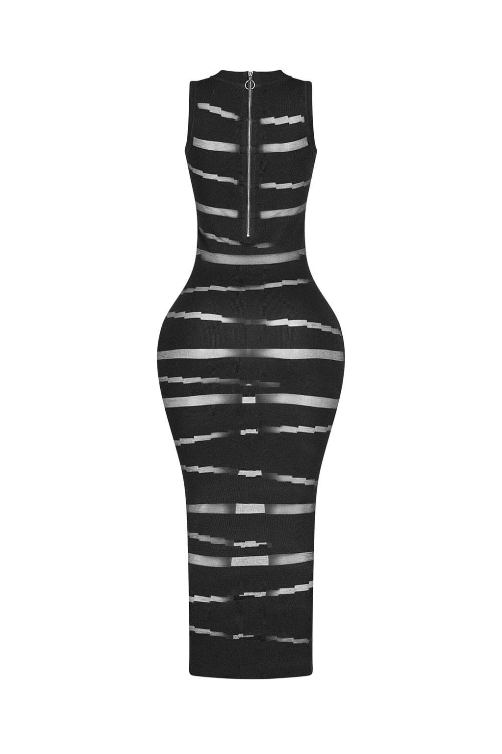 Obsidian Mesh Knit Contrast Dress