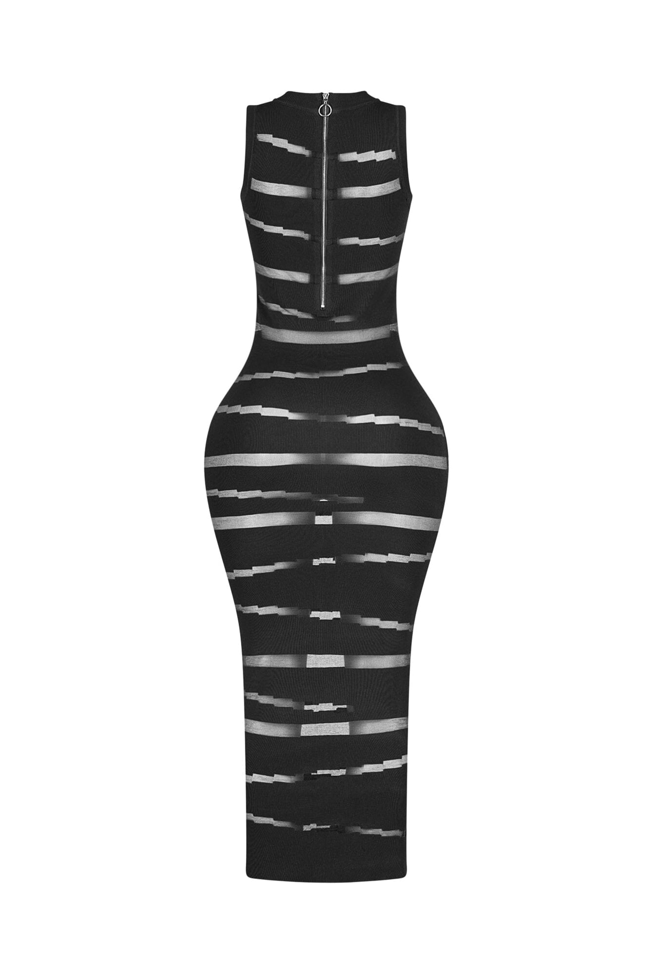 Obsidian Mesh Knit Contrast Dress