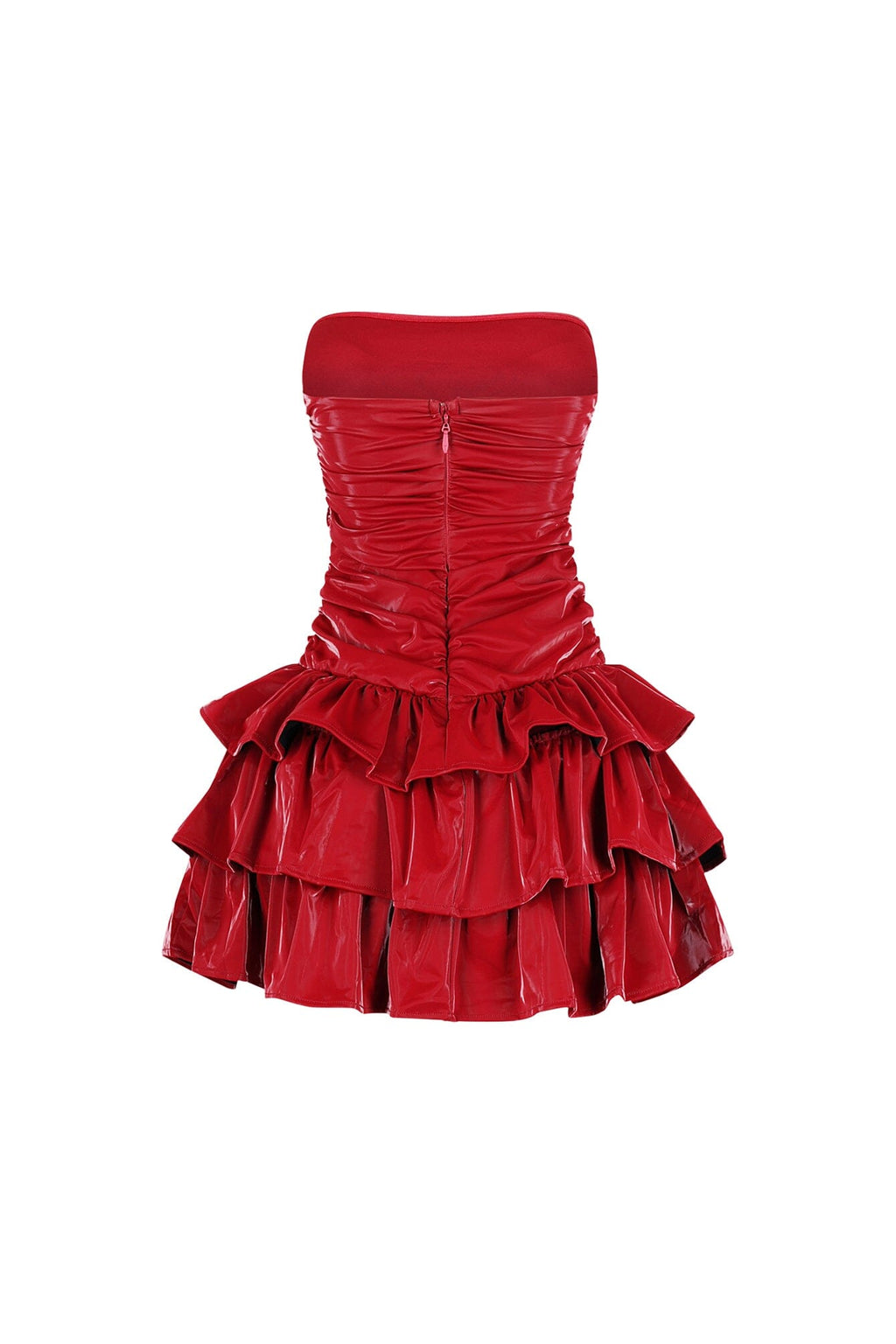 Helsinki Faux Leather Tube Mini Dress