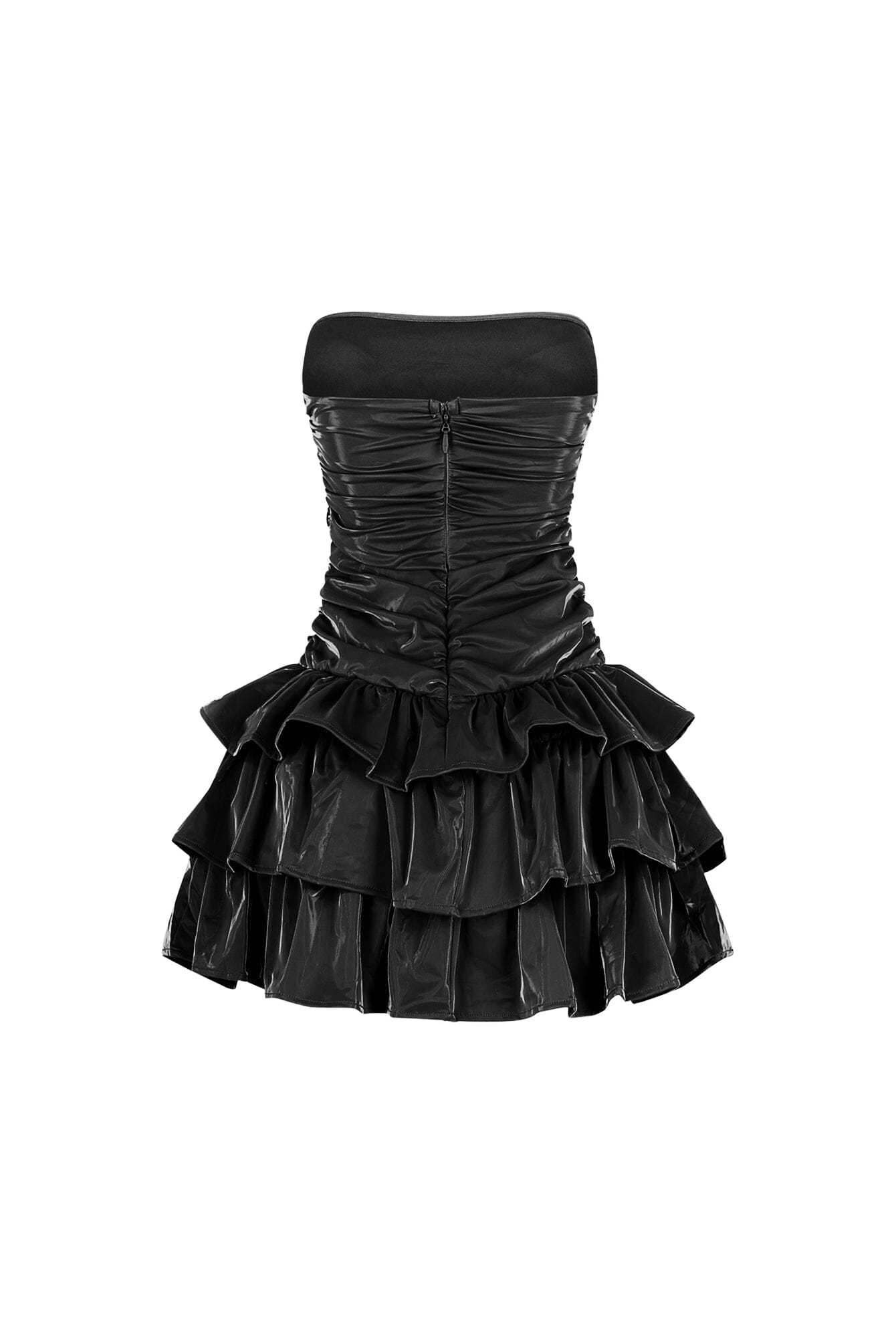 Helsinki Faux Leather Tube Mini Dress