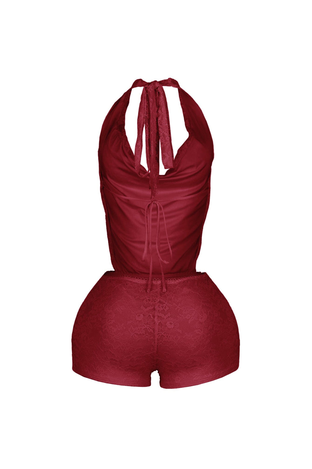 Zelia Lace Halter Romper